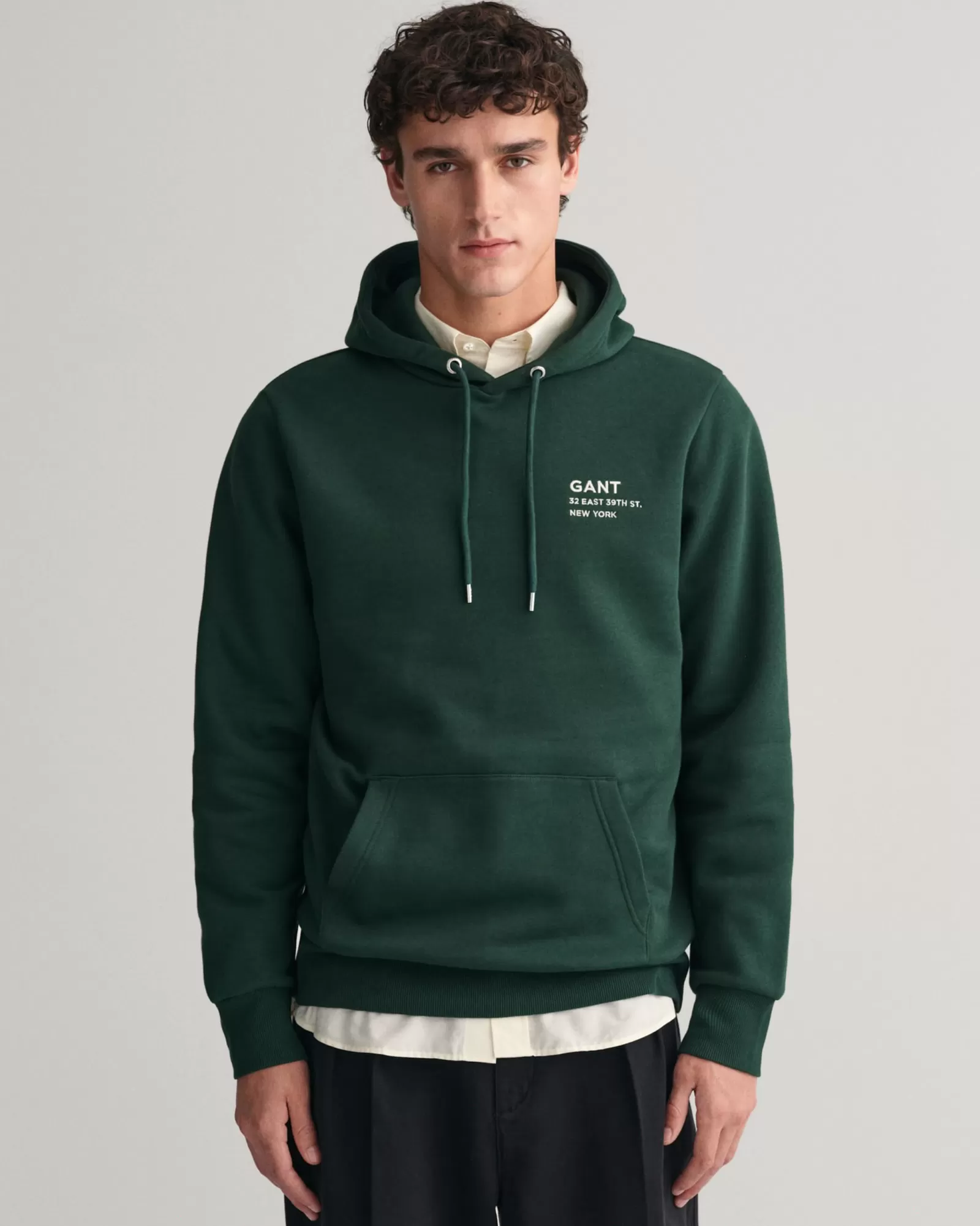 Men GANT Sweatshirts & Hoodies*Small Graphic Hoodie TARTAN GREEN