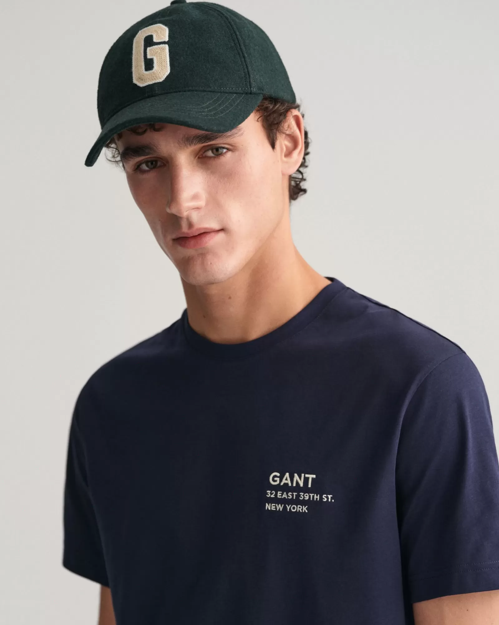 Men GANT T-Shirts*Small Graphic T-Shirt EVENING BLUE