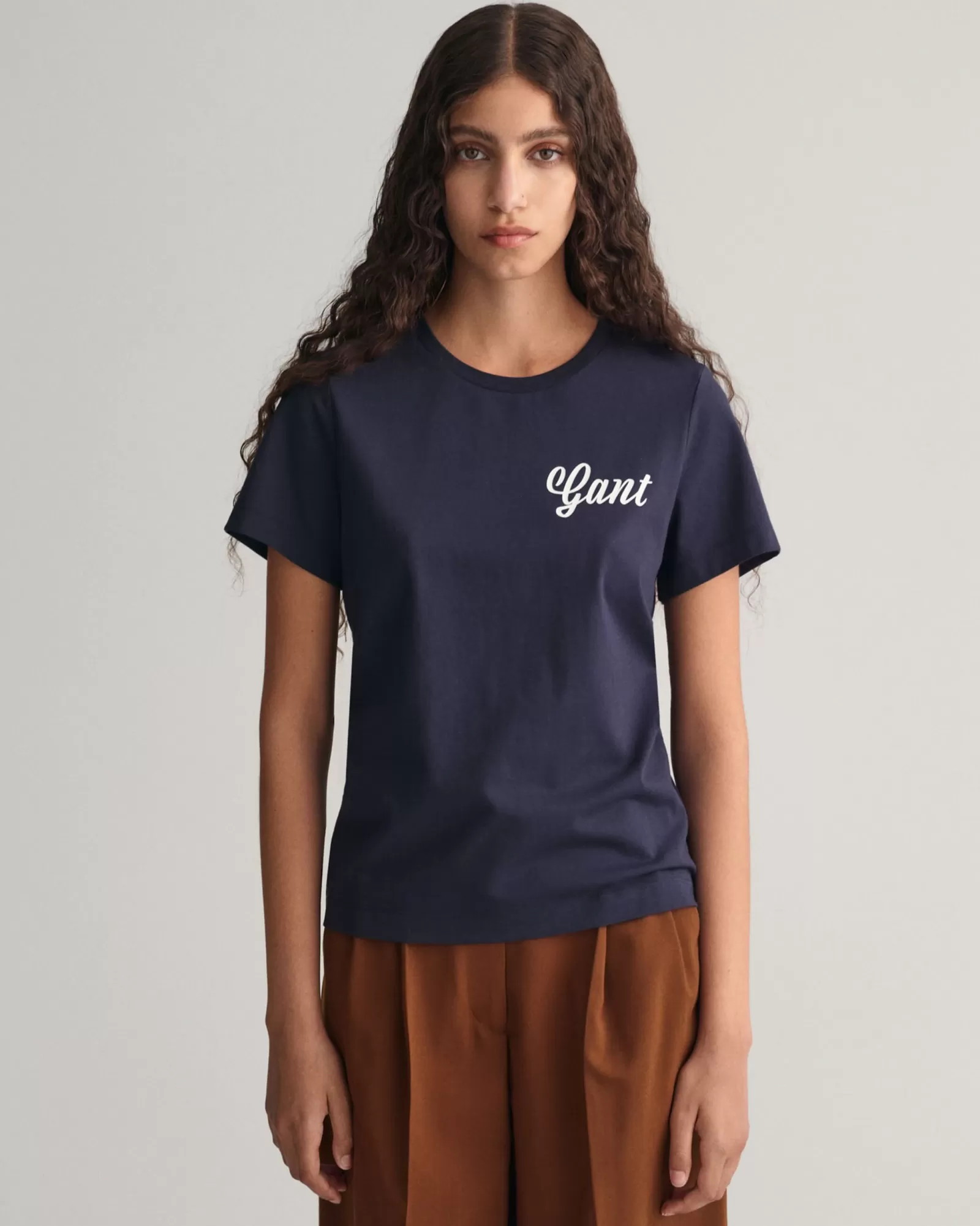 Women GANT T-Shirts & Tops*Small Graphic T-Shirt EVENING BLUE