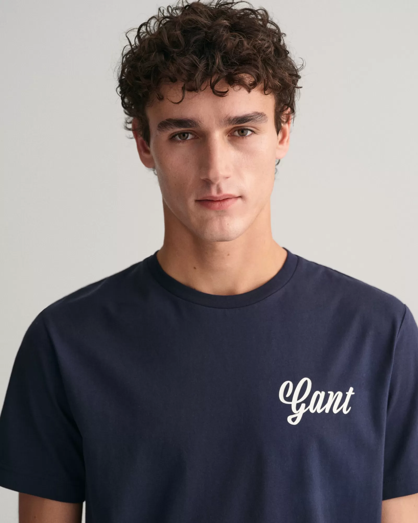 Men GANT T-Shirts*Small Graphic T-Shirt EVENING BLUE