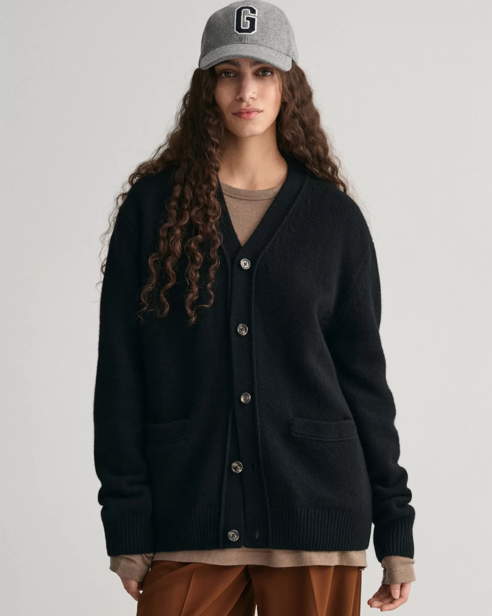 Women GANT Knitwear*Soft Wool Cardigan BLACK