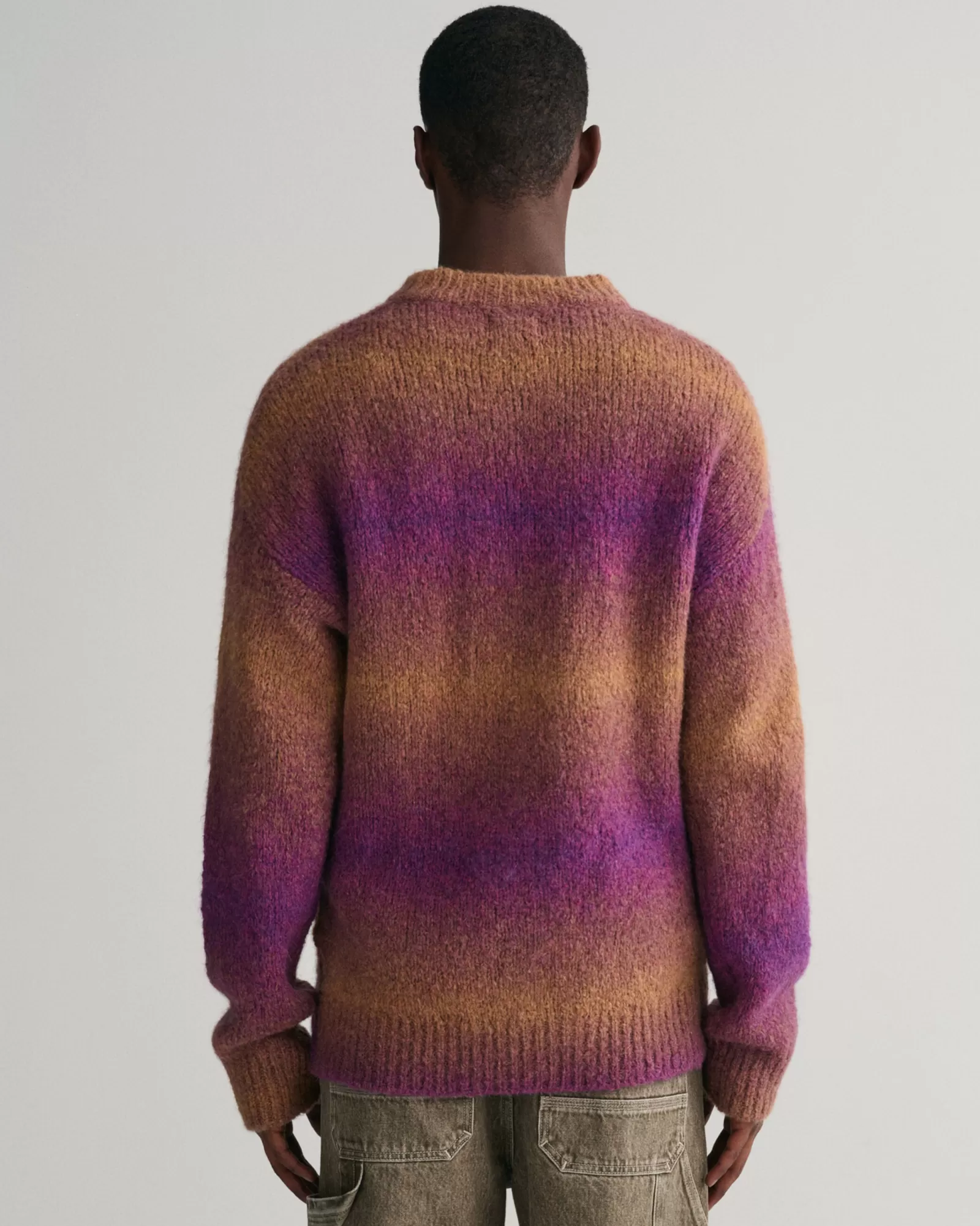 Men GANT Knitwear*Soft Wool Ombré Crew Neck Sweater LILAC