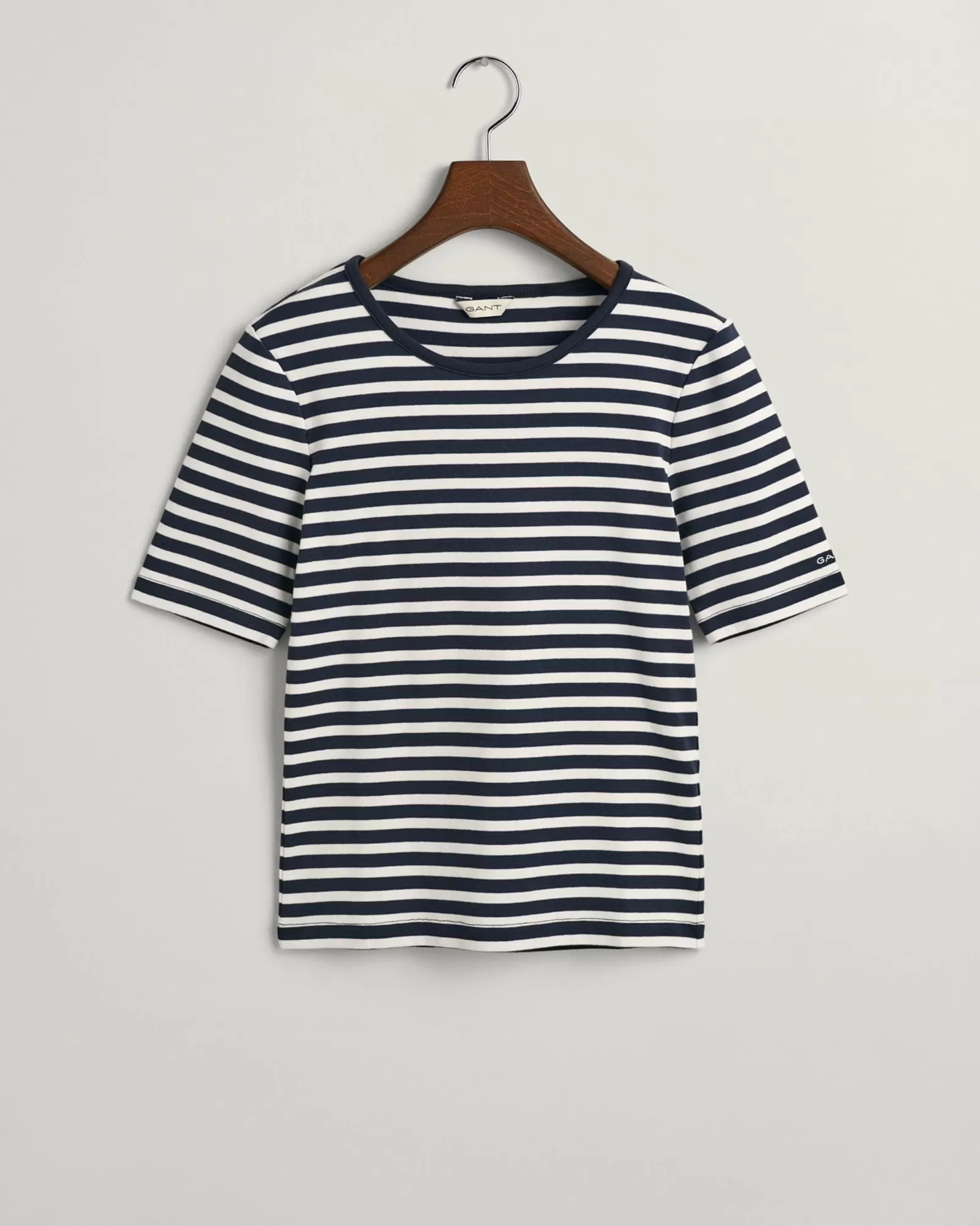 Women GANT T-Shirts & Tops*Striped Ribbed T-Shirt EVENING BLUE