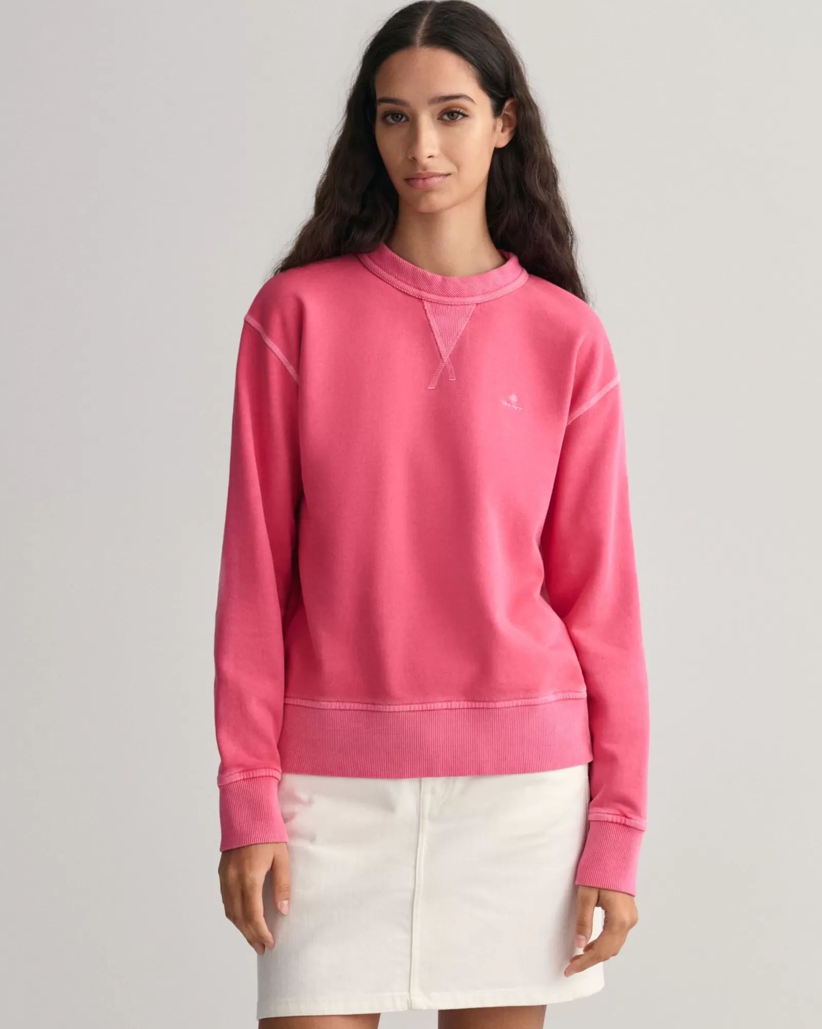 Women GANT Sweatshirts & Hoodies*Sunfaded Crew Neck Sweatshirt MAGENTA PINK