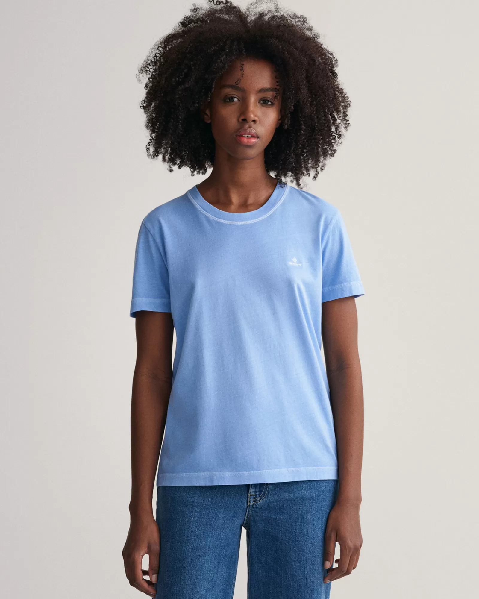 Women GANT T-Shirts & Tops*Sunfaded Crew Neck T-Shirt GENTLE BLUE