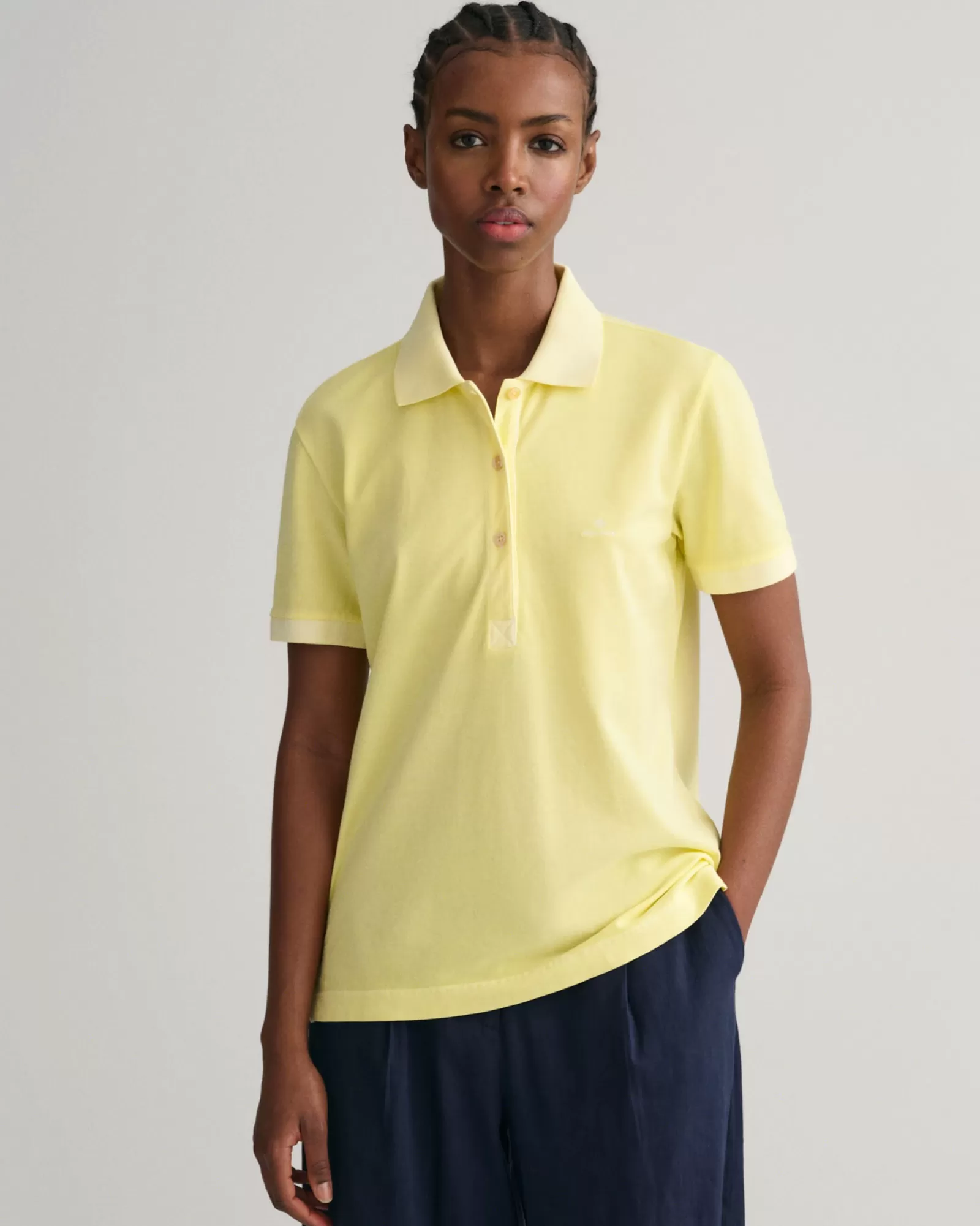 Women GANT Polos & Ruggers*Sunfaded Piqué Polo Shirt LEMONADE YELLOW