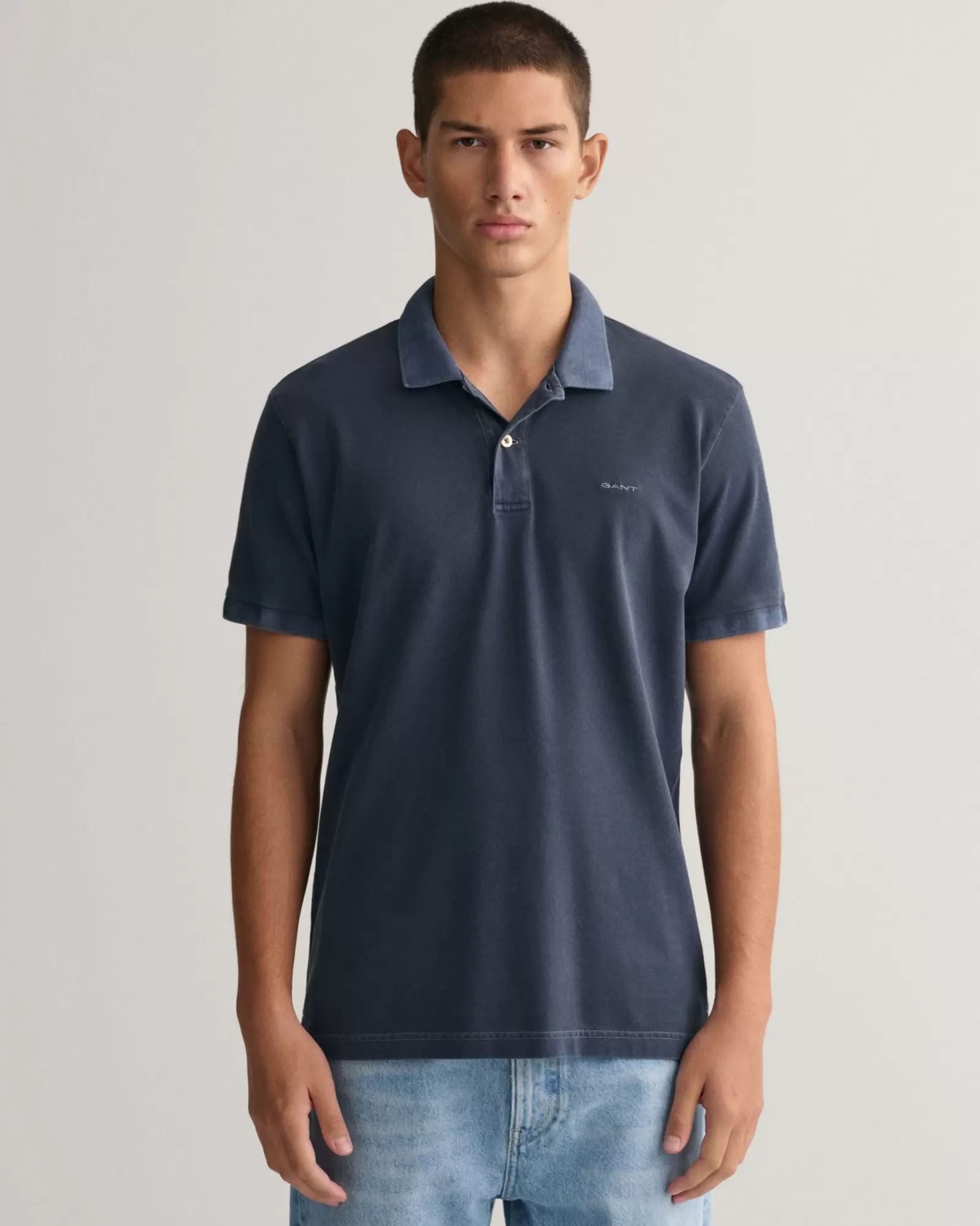 Men GANT Polos & Heavy Ruggers*Sunfaded Piqué Polo Shirt EVENING BLUE