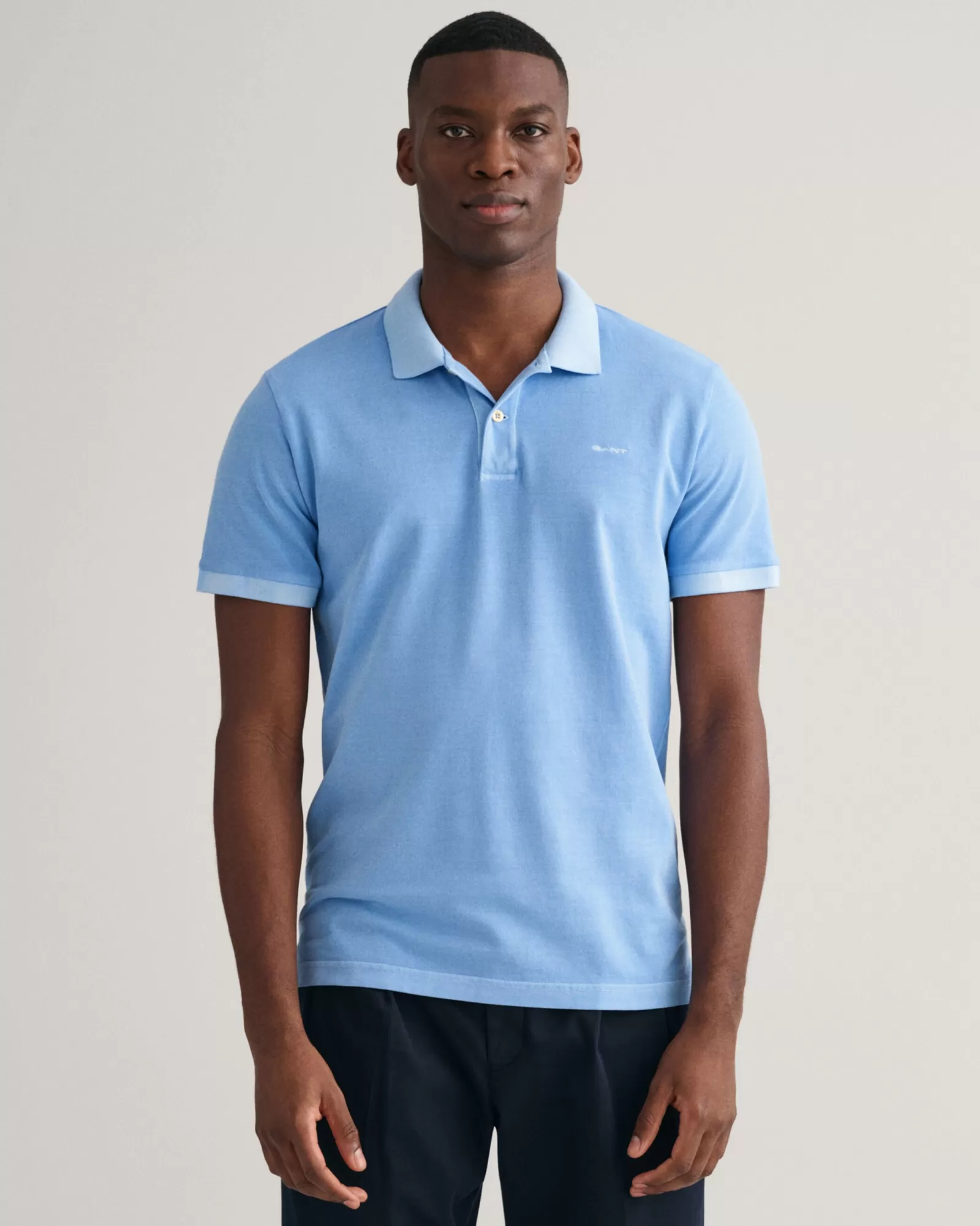 Men GANT Polos & Heavy Ruggers*Sunfaded Piqué Polo Shirt GENTLE BLUE