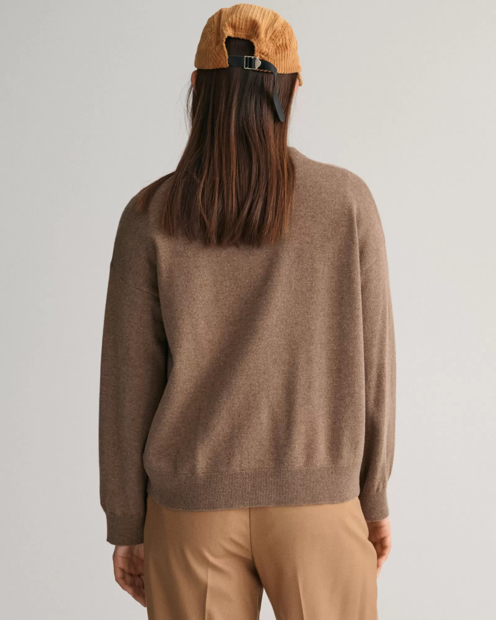 Women GANT Knitwear*Superfine Lambswool Cardigan MOLE BROWN