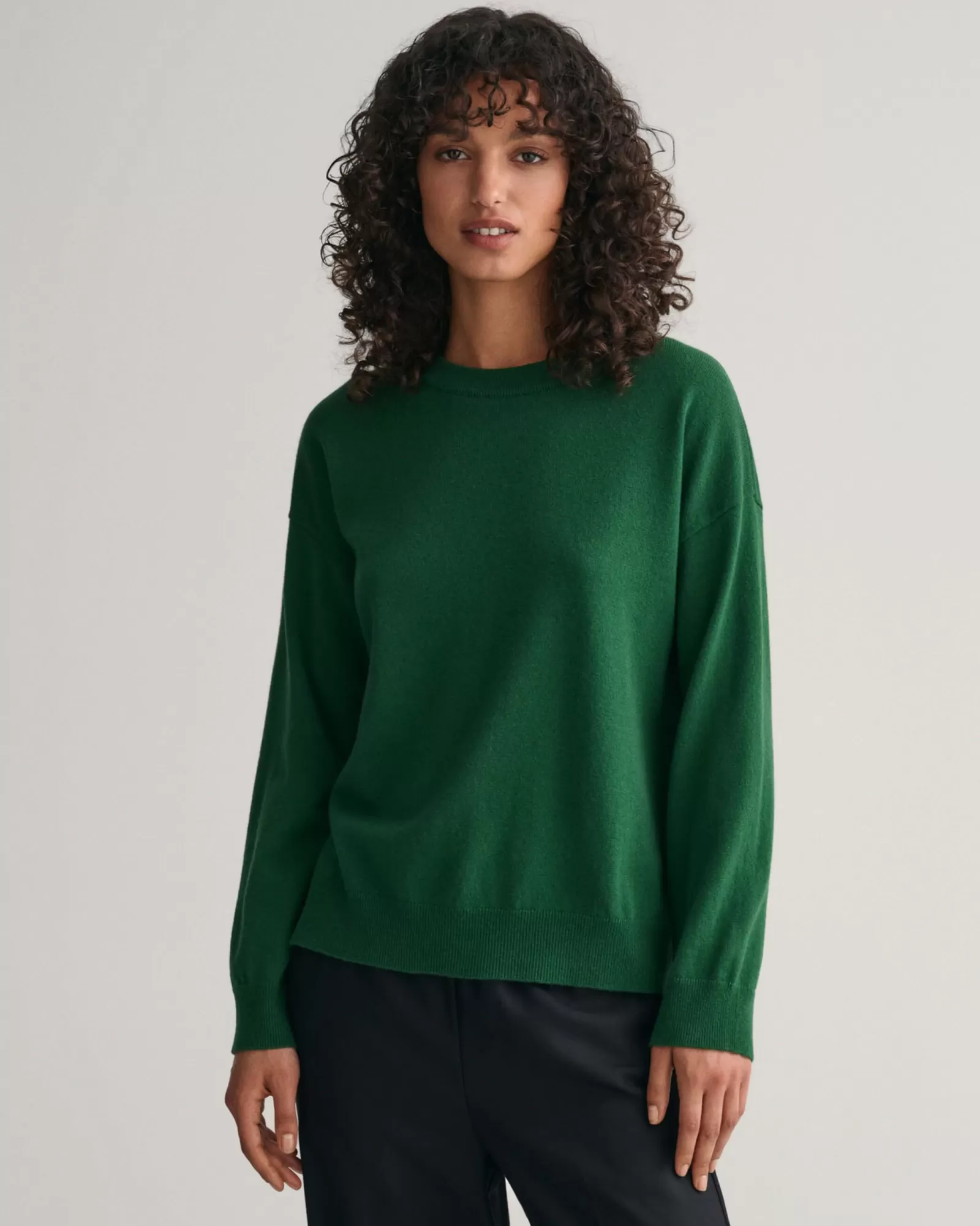 Women GANT Knitwear*Superfine Lambswool Crew Neck Sweater LAVISH GREEN