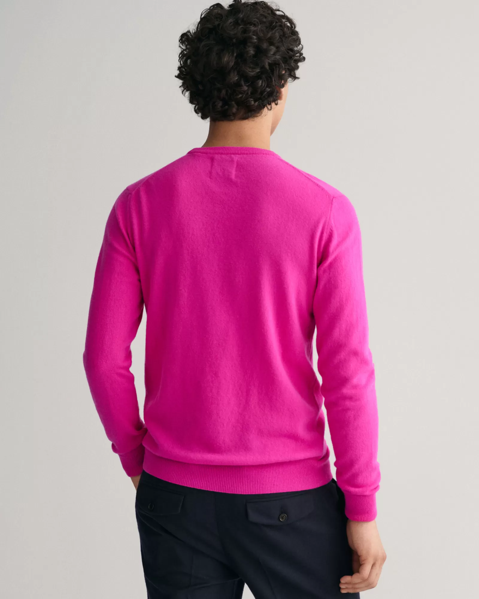 Men GANT Knitwear*Superfine Lambswool Crew Neck Sweater BARLEY PINK