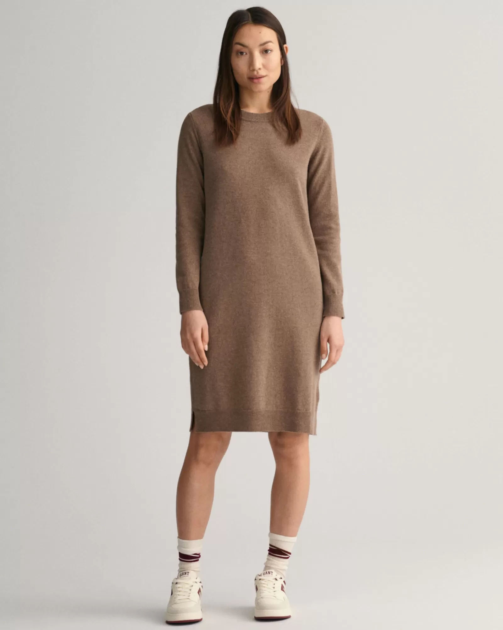 Women GANT Dresses*Superfine Lambswool Dress MOLE BROWN