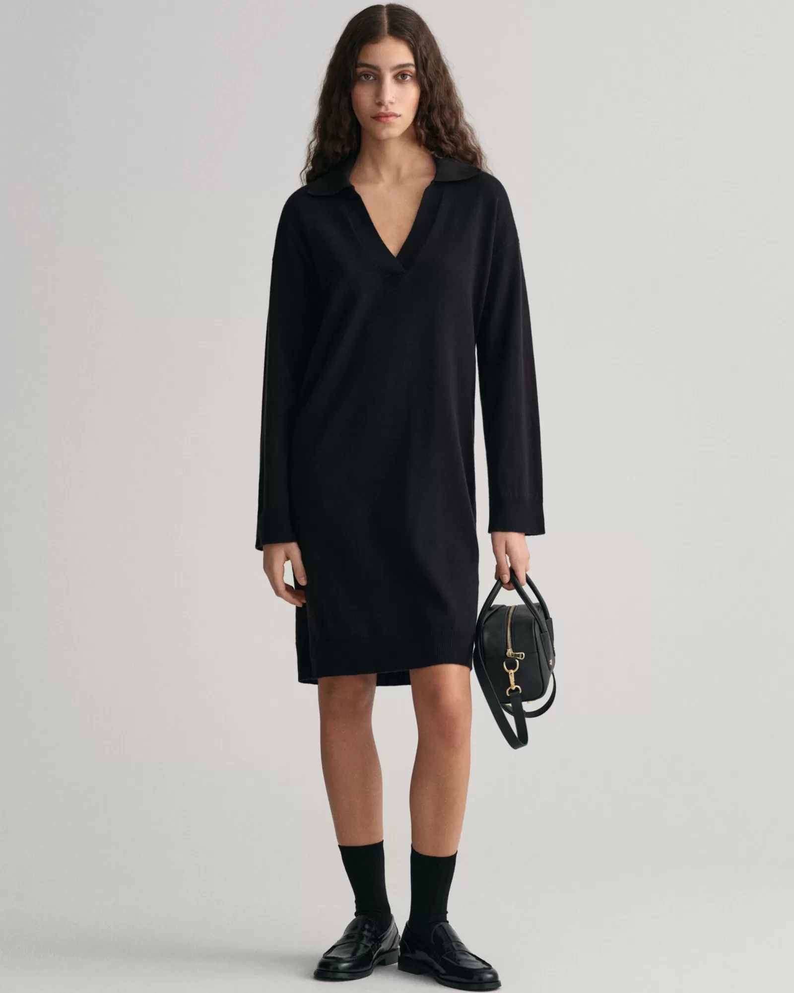 Women GANT Dresses*Superfine Lambswool Rugger Dress BLACK