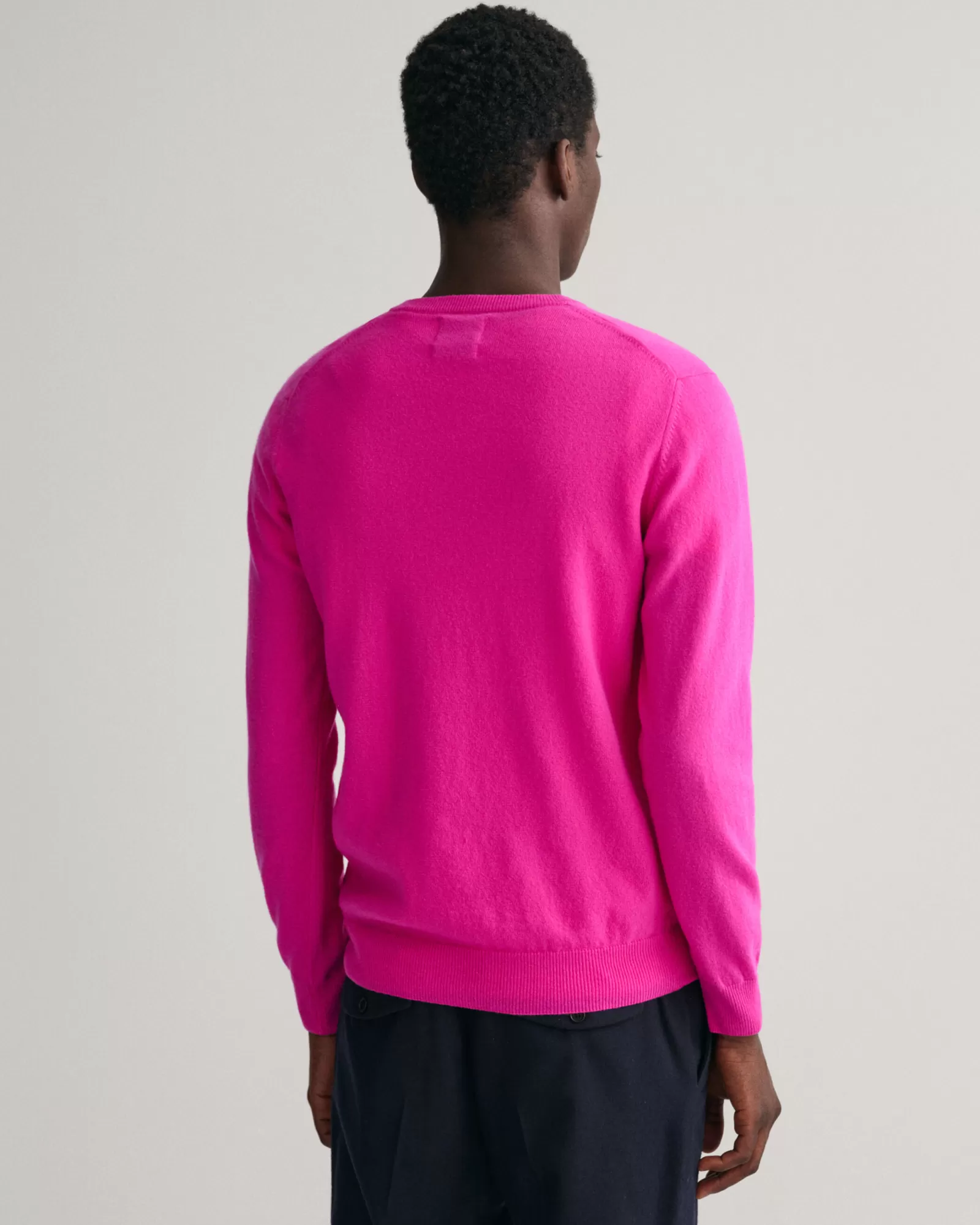 Men GANT Knitwear*Superfine Lambswool V-Neck Sweater BARLEY PINK