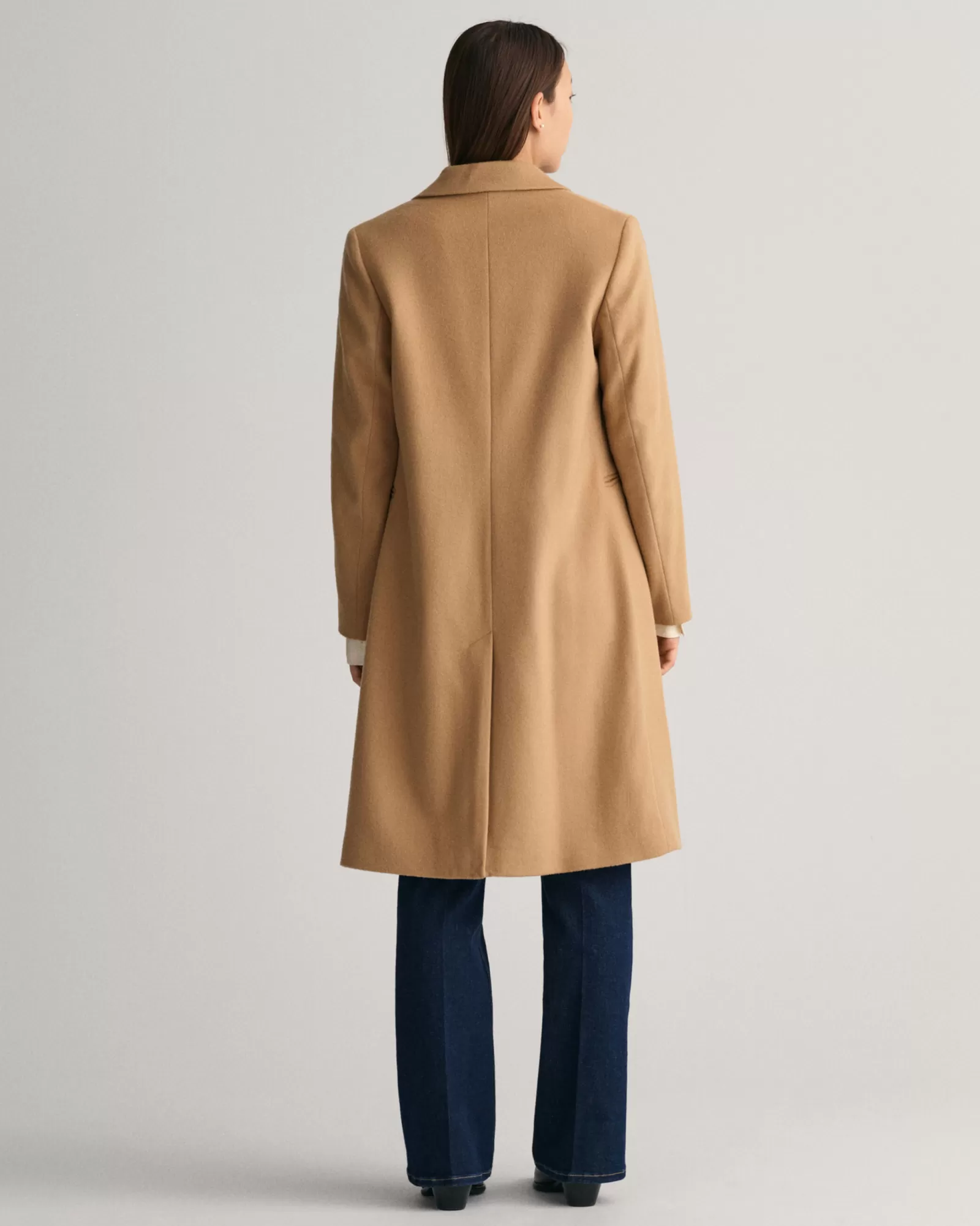 Women GANT Jackets & Coats*Tailored Wool Blend Coat DARK KHAKI