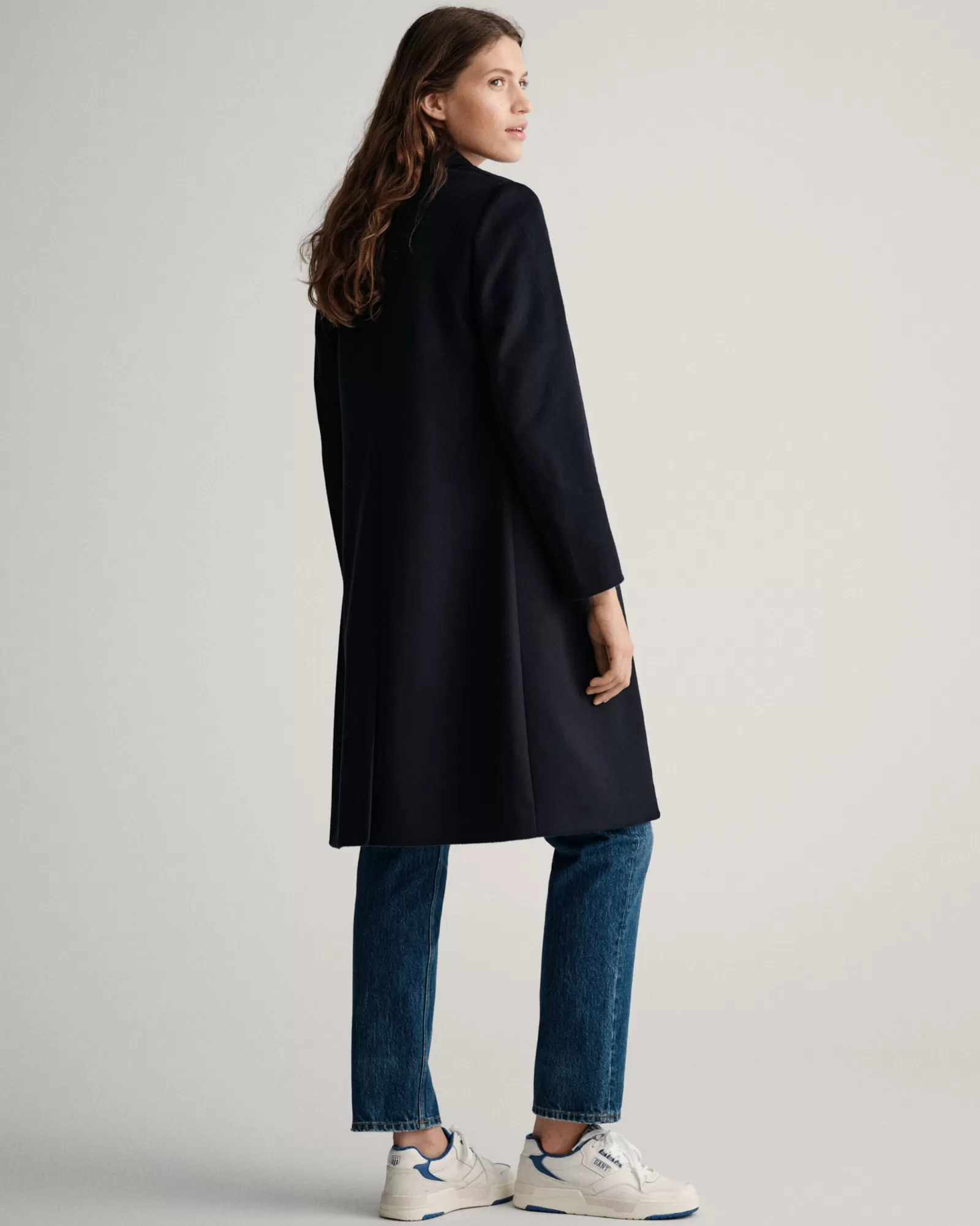 Women GANT Jackets & Coats*Tailored Wool Blend Coat EVENING BLUE