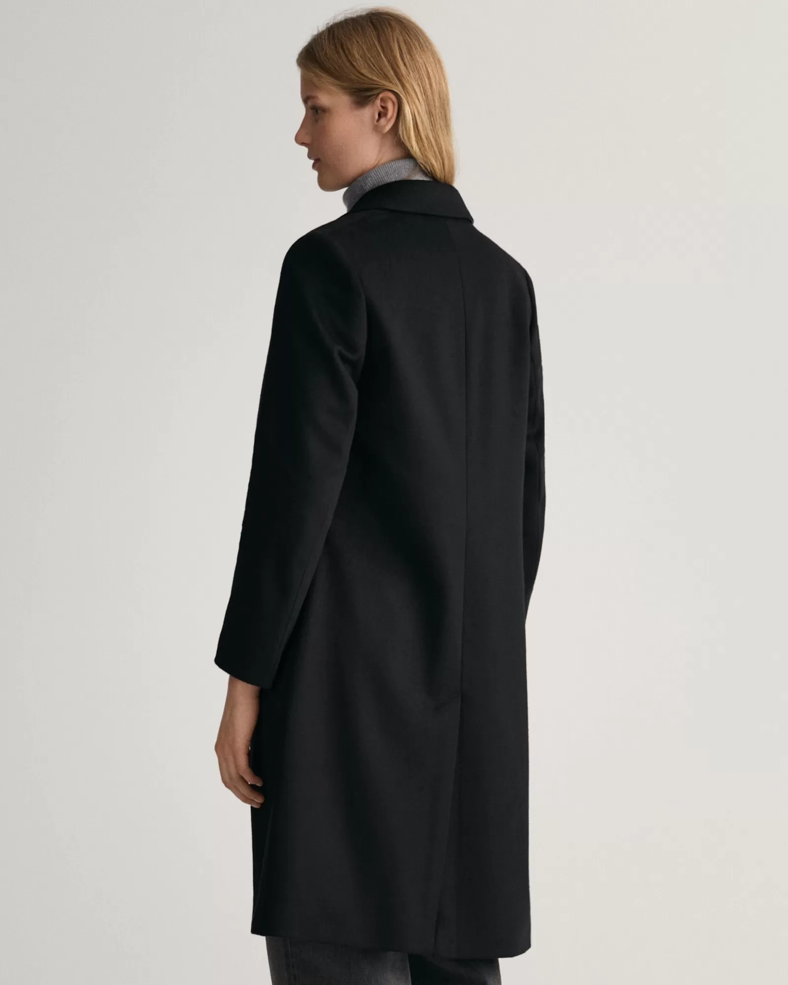 Women GANT Jackets & Coats*Tailored Wool Blend Coat EBONY BLACK