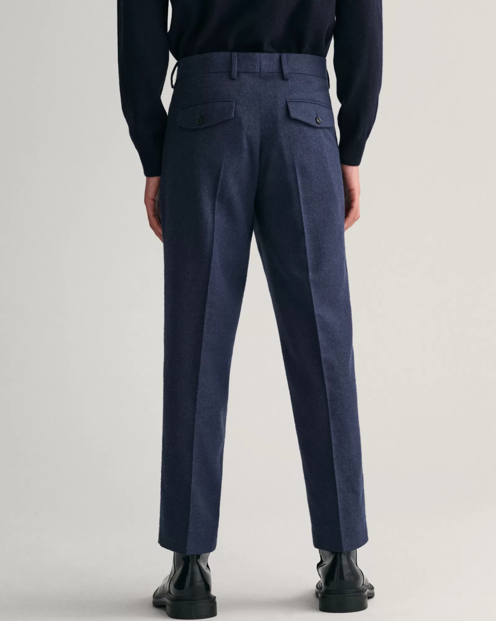 Men GANT Pants*Tapered Herringbone Pants MARINE