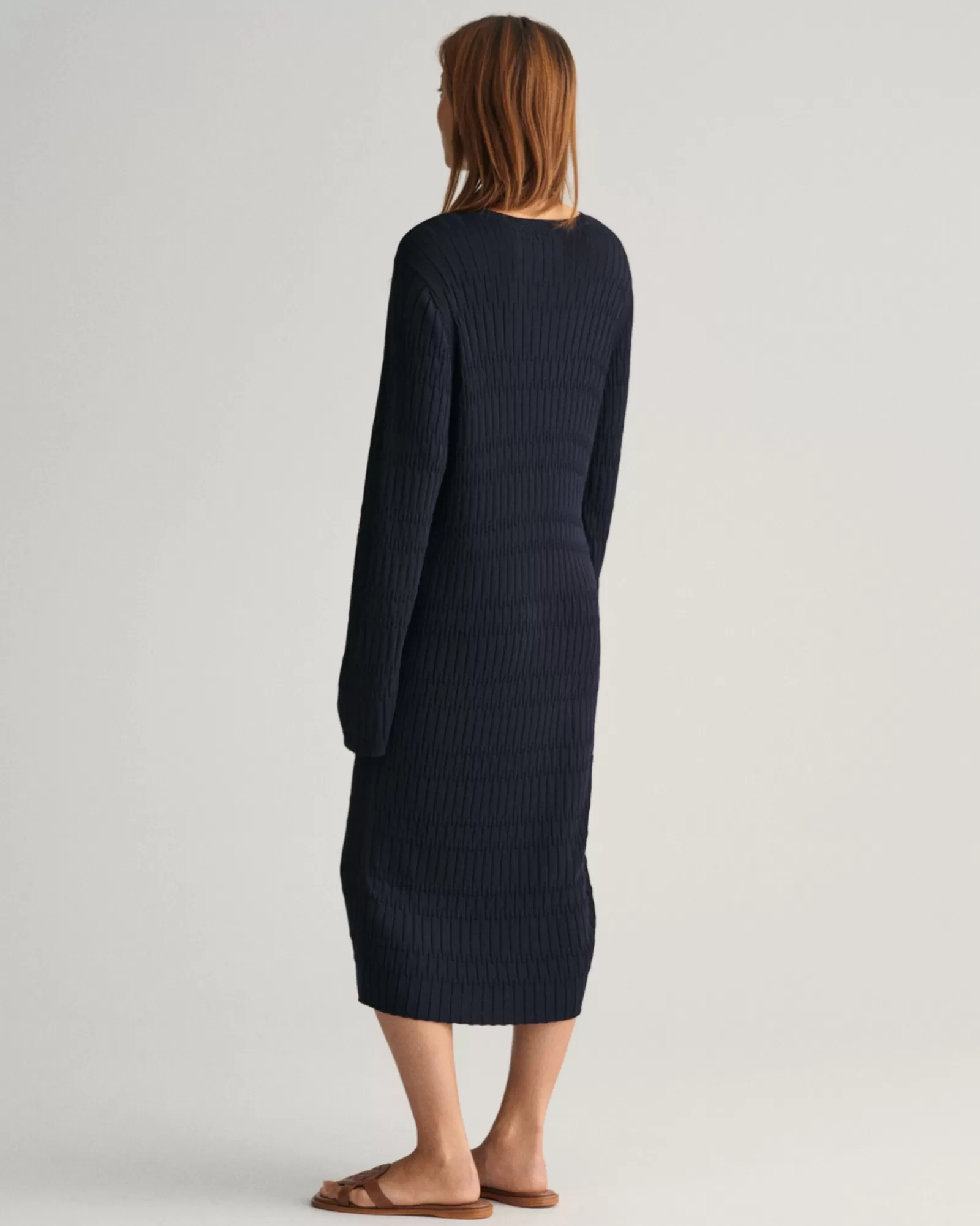 Women GANT Dresses*Textured Knit Dress EVENING BLUE