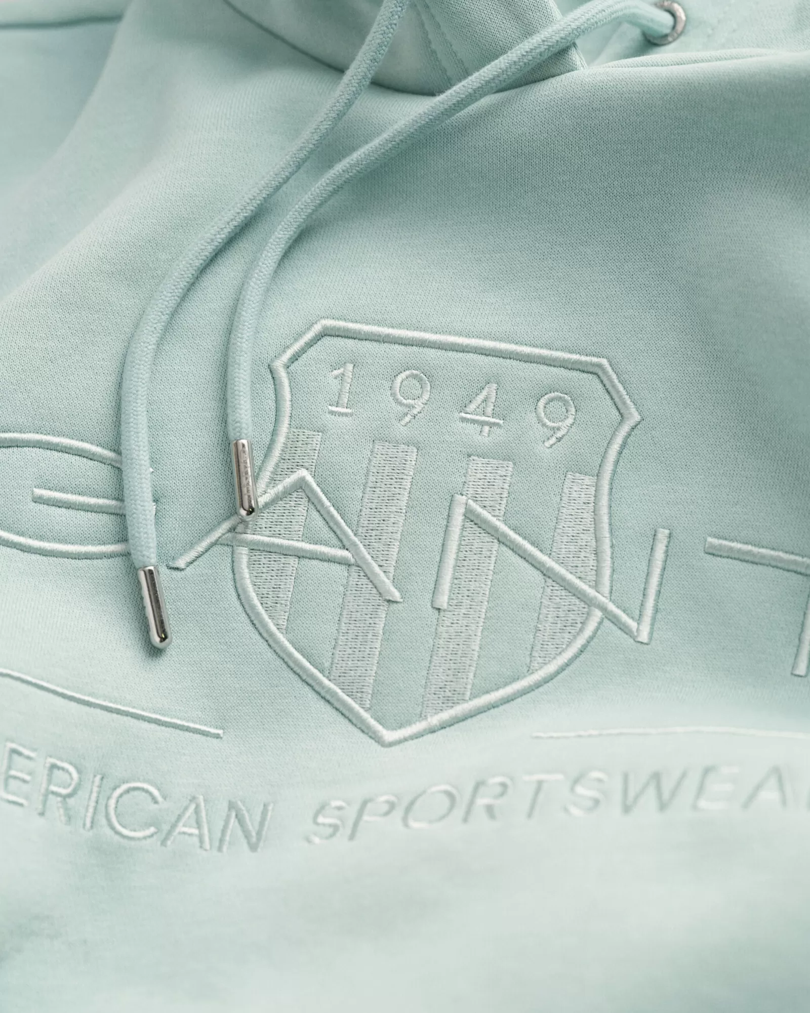 Women GANT Sweatshirts & Hoodies*Tonal Archive Shield Hoodie DUSTY TURQUOISE