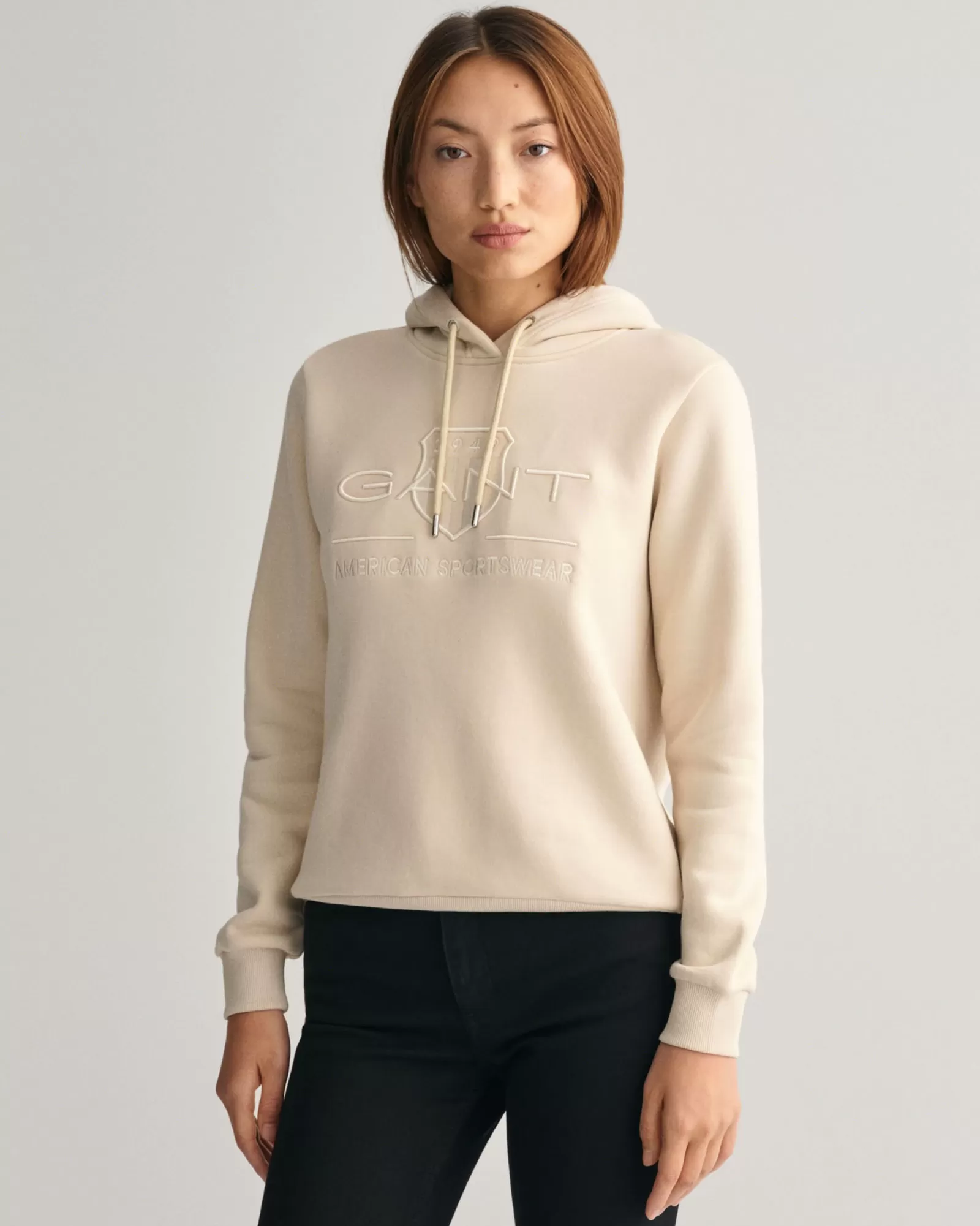 Women GANT Sweatshirts & Hoodies*Tonal Archive Shield Hoodie SOFT OAT