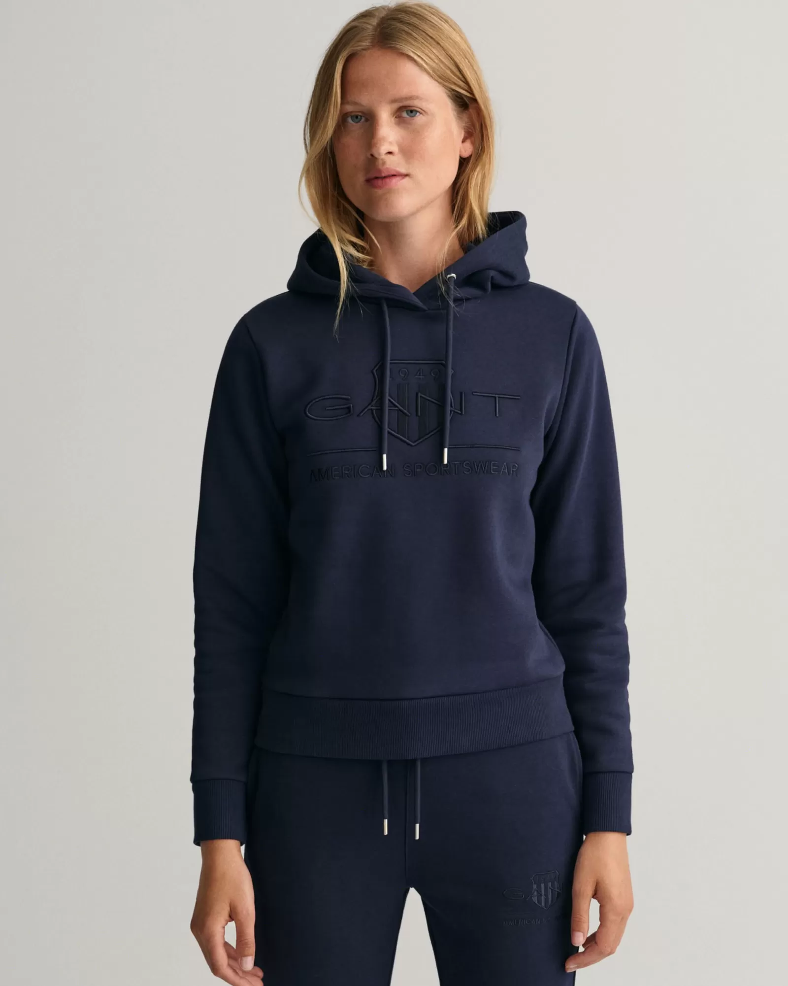 Women GANT Sweatshirts & Hoodies*Tonal Archive Shield Hoodie EVENING BLUE