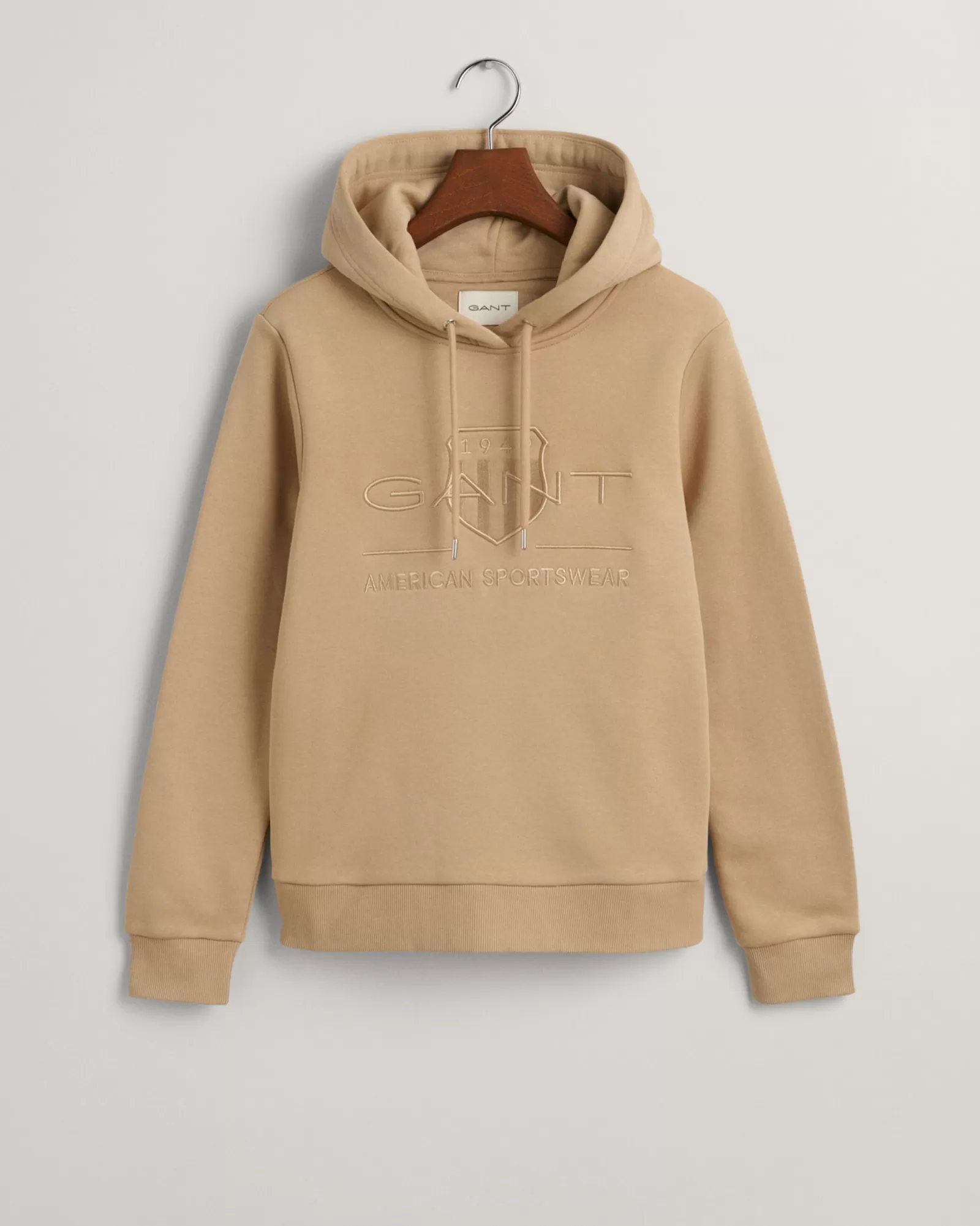 Women GANT Sweatshirts & Hoodies*Tonal Archive Shield Hoodie DARK KHAKI