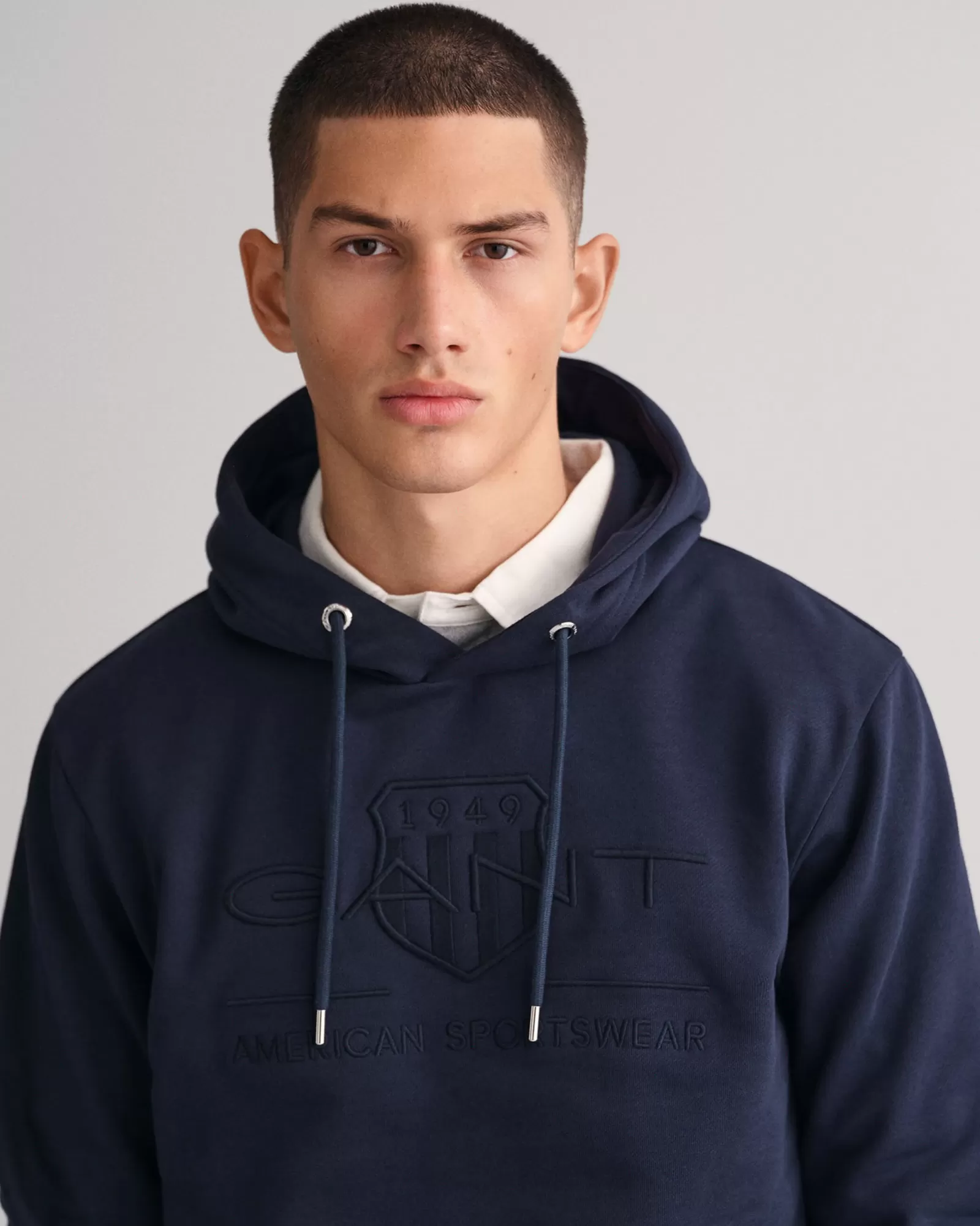 Men GANT Sweatshirts & Hoodies*Tonal Archive Shield Hoodie EVENING BLUE