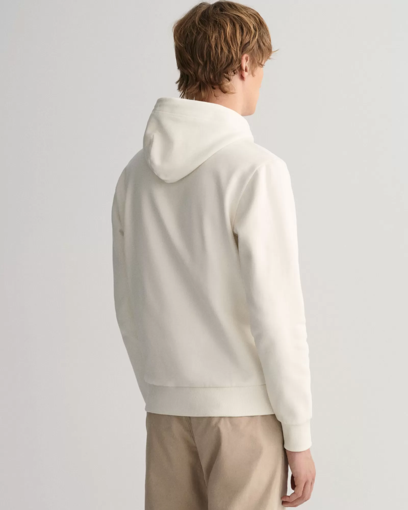 Men GANT Sweatshirts & Hoodies*Tonal Archive Shield Hoodie EGGSHELL