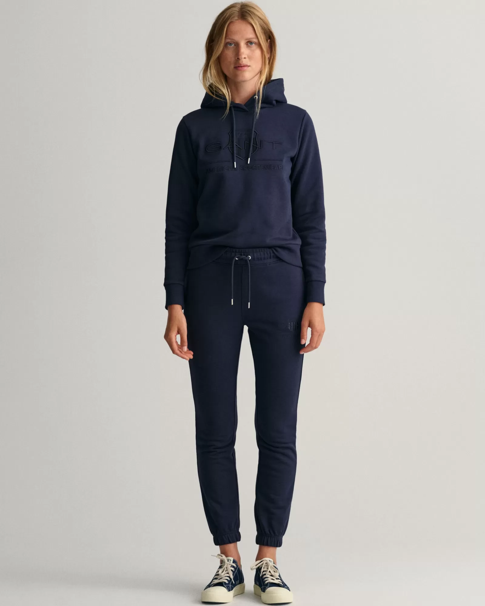 Women GANT Pants*Tonal Archive Shield Sweatpants EVENING BLUE