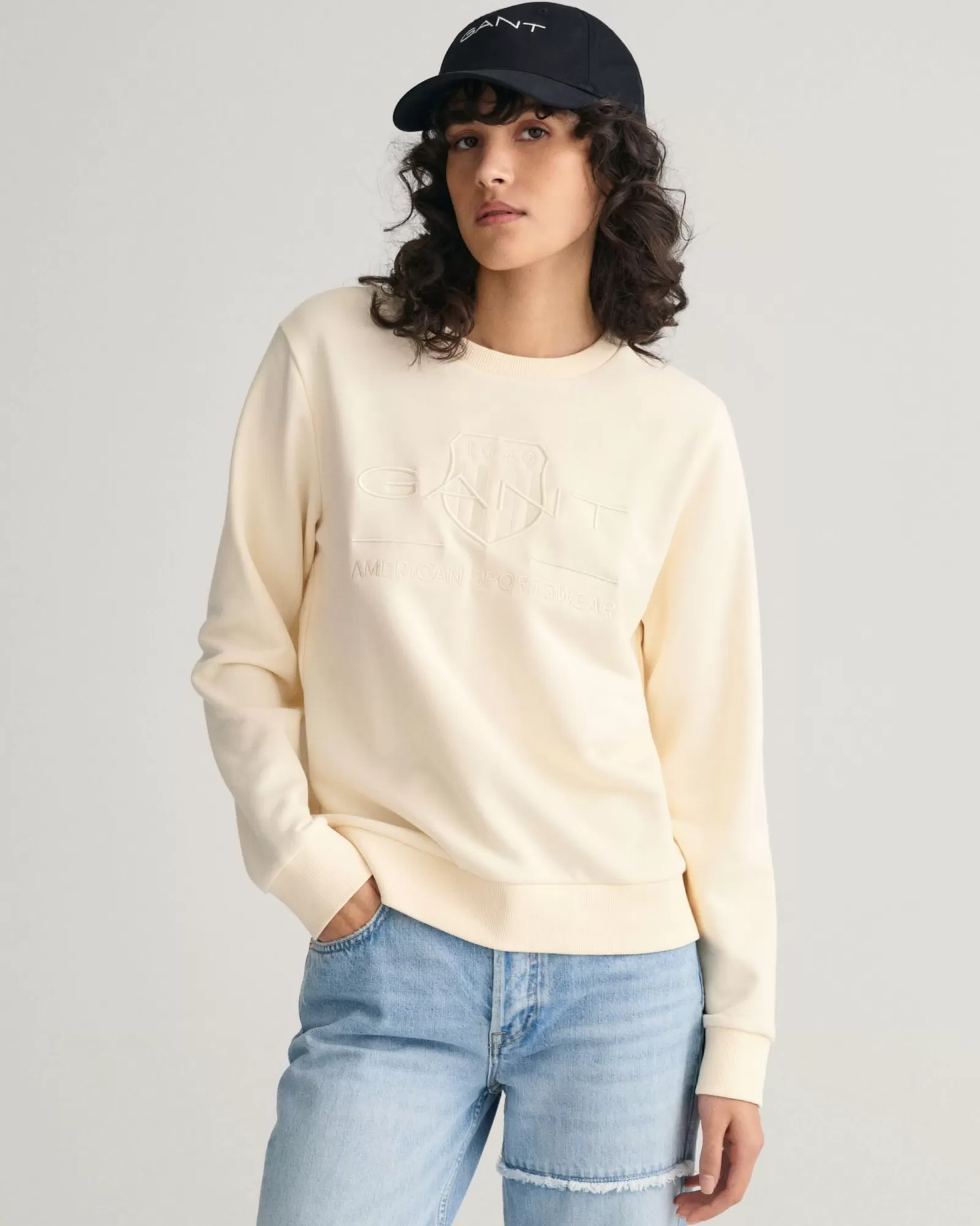 Women GANT Sweatshirts & Hoodies*Tonal Archive Shield Sweatshirt LINEN