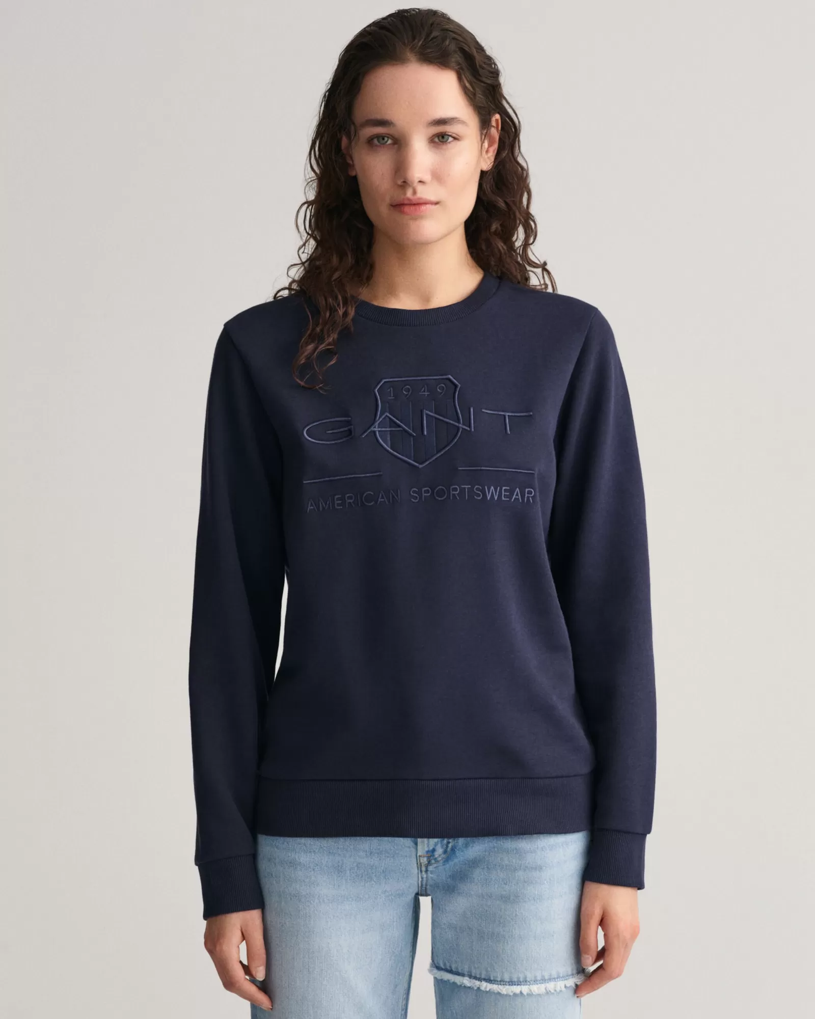 Women GANT Sweatshirts & Hoodies*Tonal Archive Shield Sweatshirt EVENING BLUE