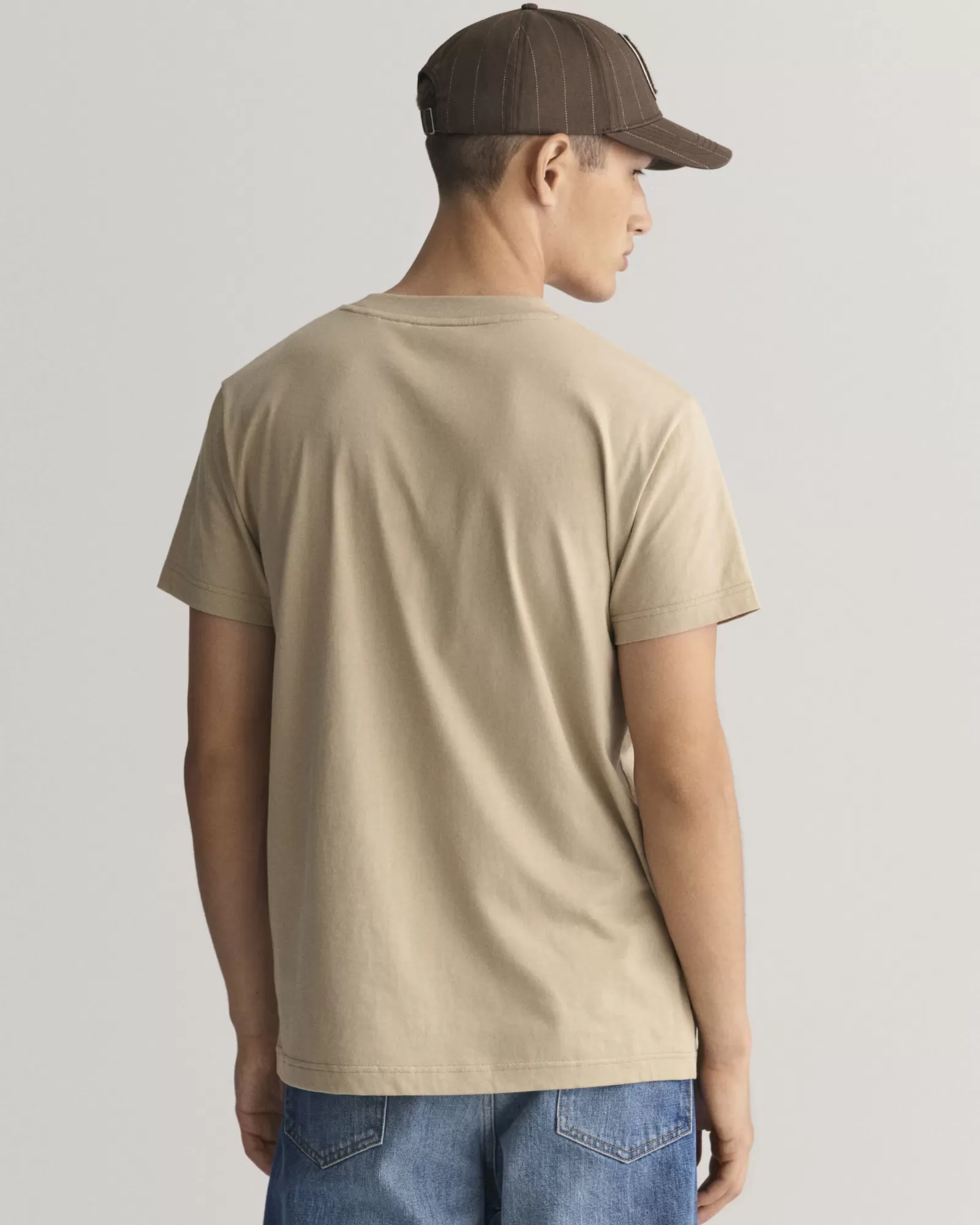 Men GANT T-Shirts*Tonal Archive Shield T-Shirt CONCRETE BEIGE