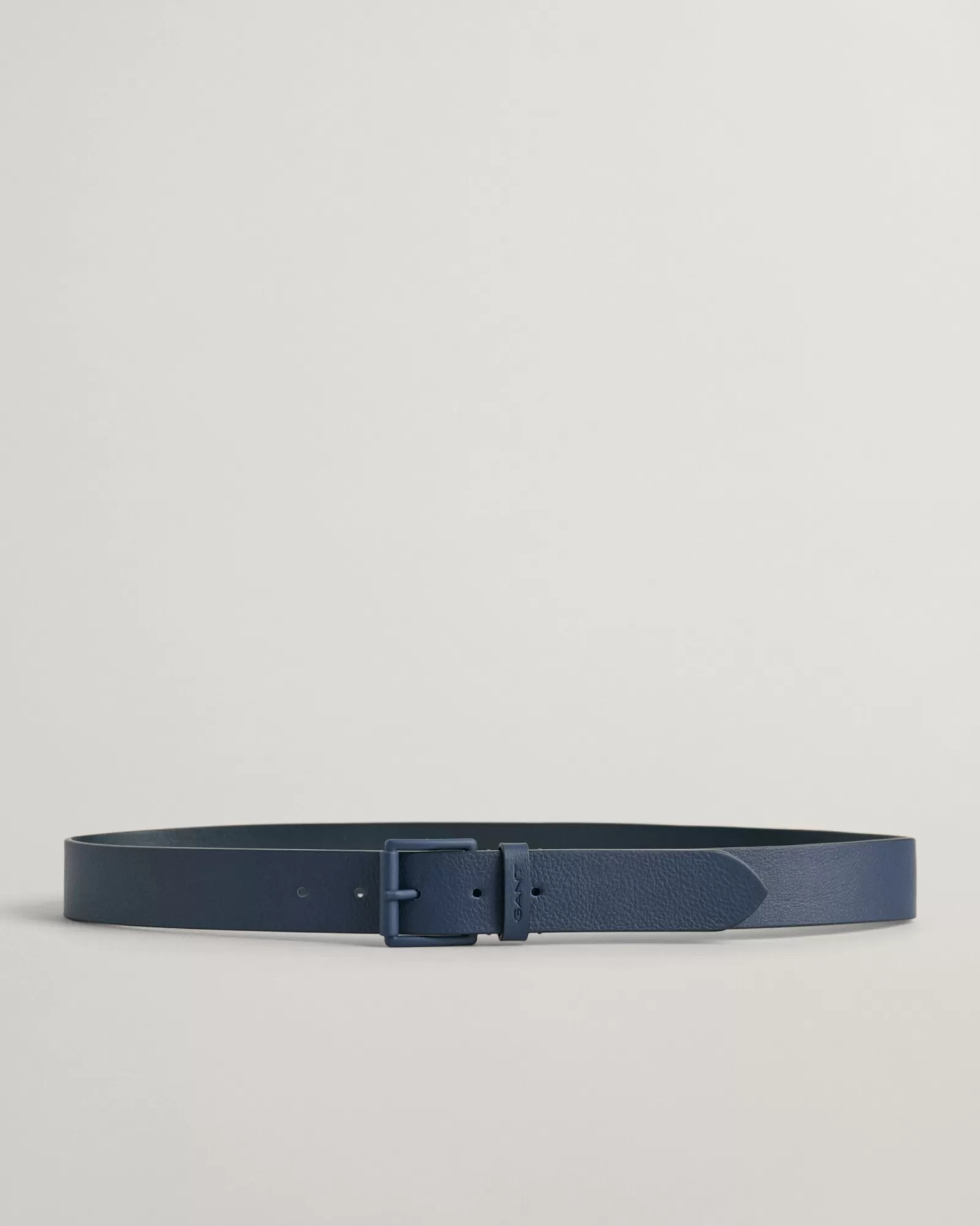 Men GANT Belts*Tonal Buckle Leather Belt CLASSIC BLUE