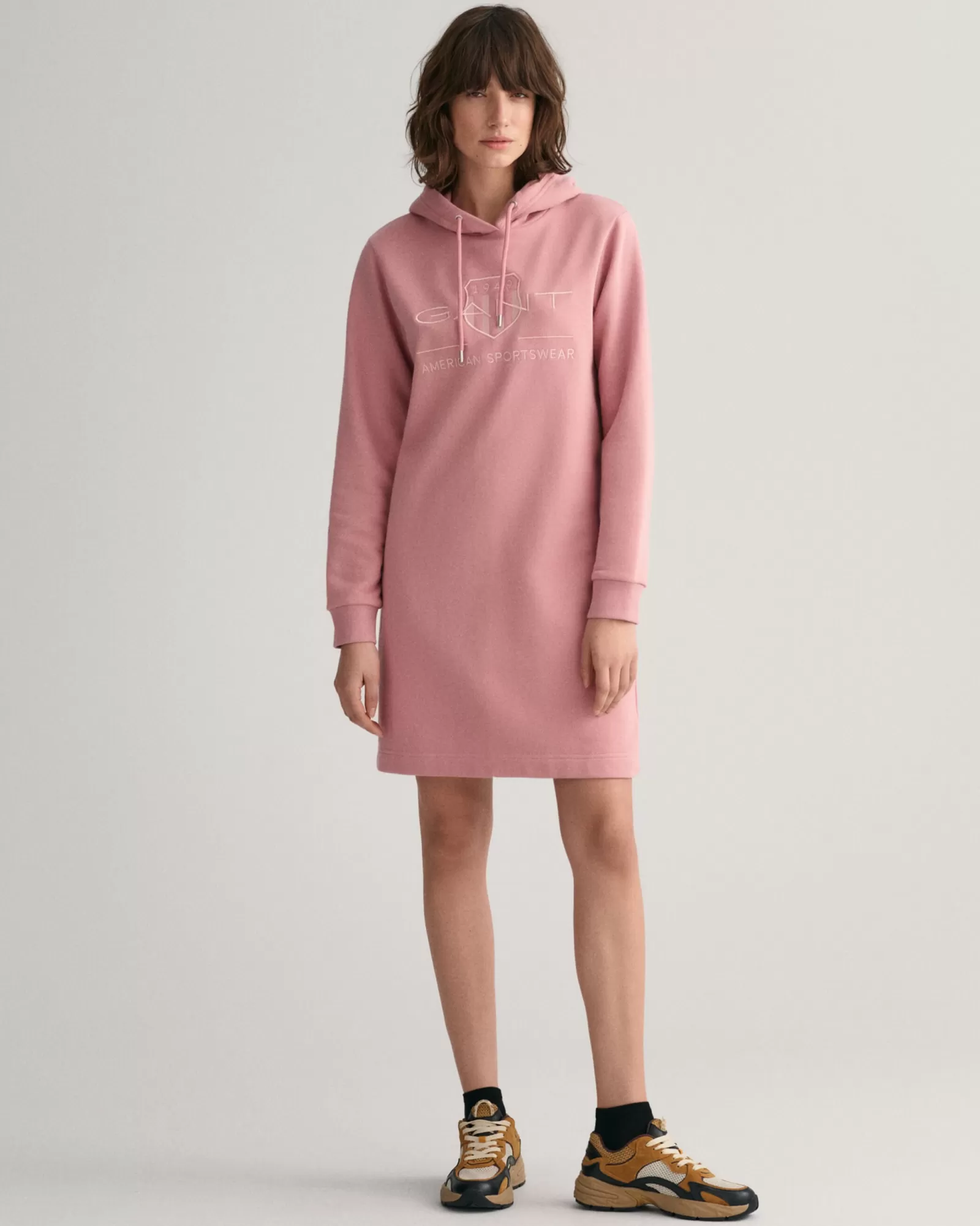 Women GANT Dresses*Tonal Shield Dress FADED PINK MELANGE