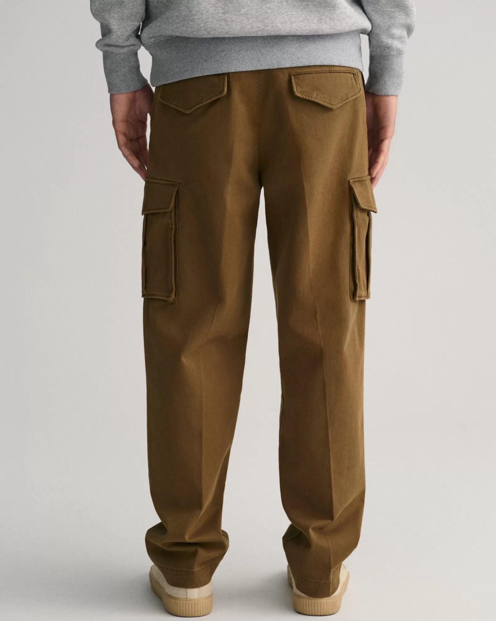 Men GANT Pants*Twill Cargo Pants DARK CACTUS