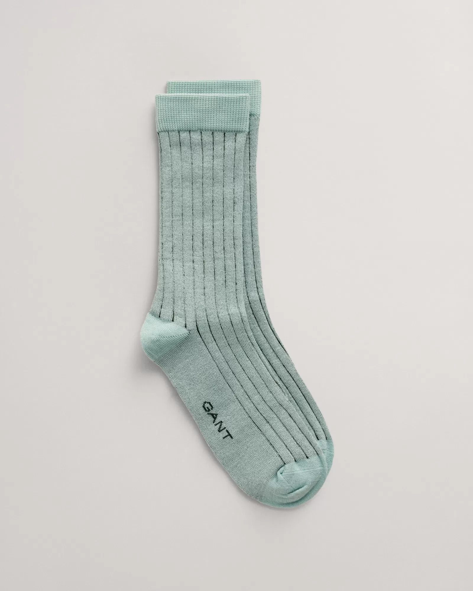 Women GANT Socks*Two Color Ribbed Socks DUSTY TURQUOISE