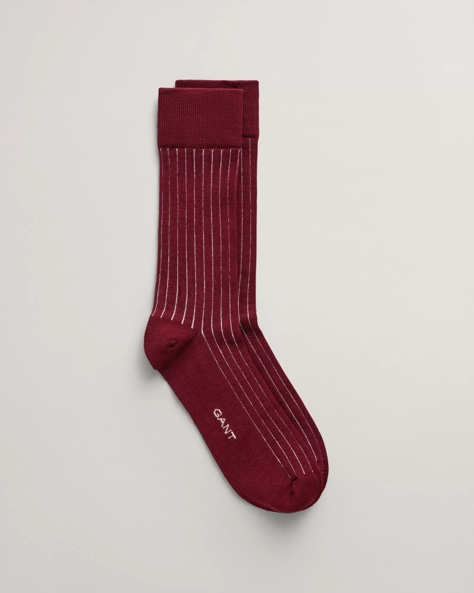 Men GANT Socks*Two-Color Ribbed Socks PLUMPED RED