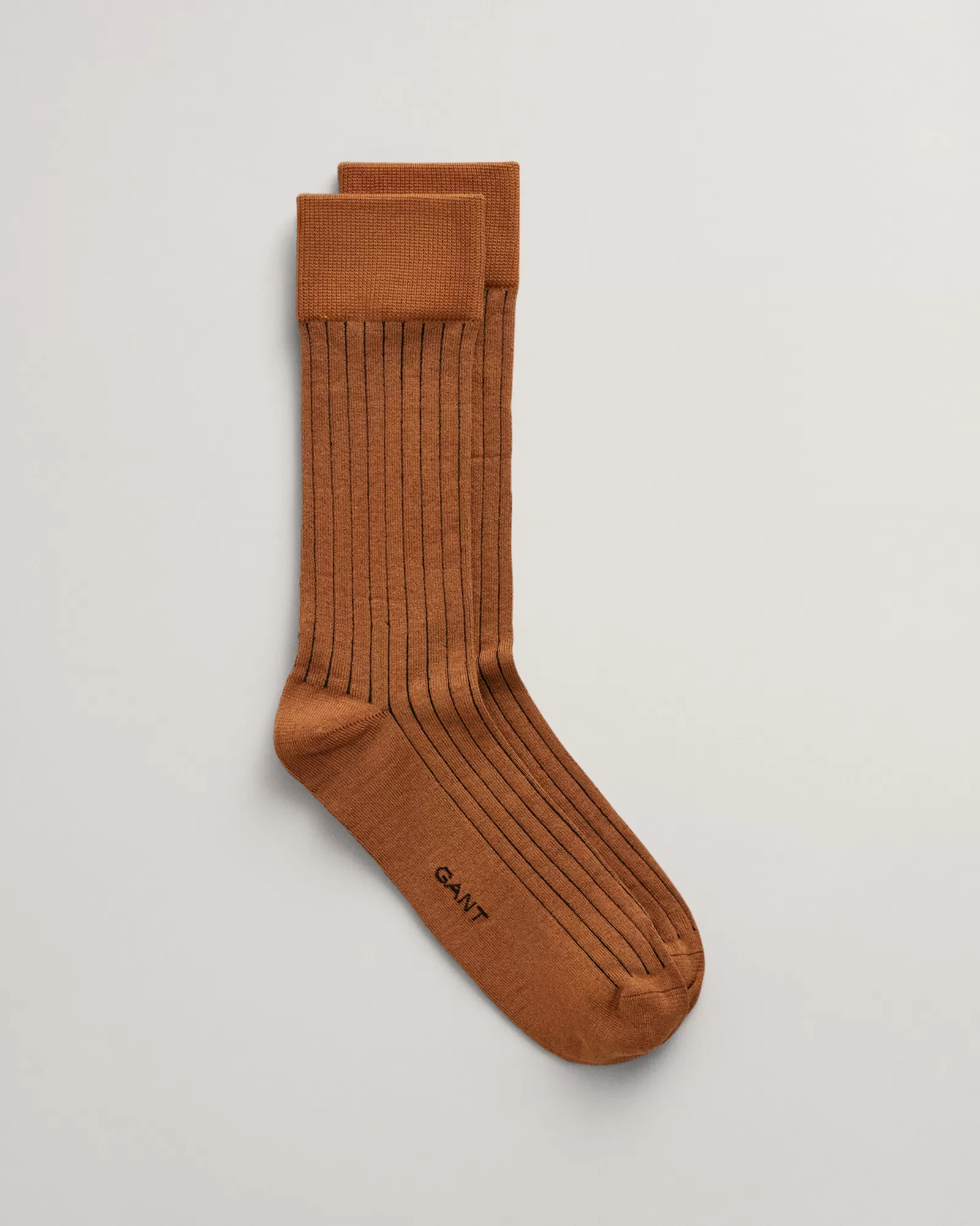 Men GANT Socks*Two-Color Ribbed Socks MUSTARD BEIGE