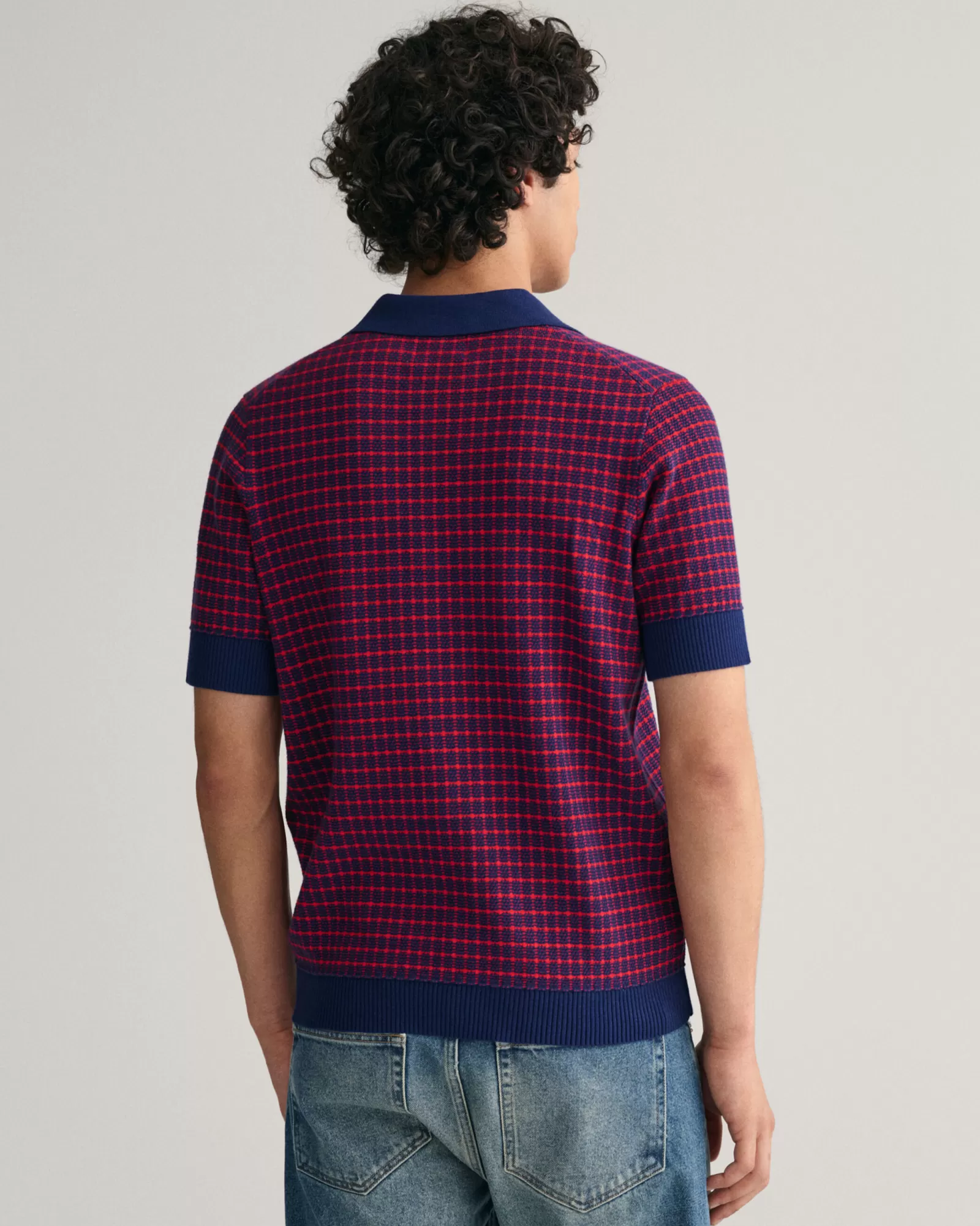 Men GANT Knitwear | Polos & Heavy Ruggers*Two-Toned Polo Shirt DUSK BLUE