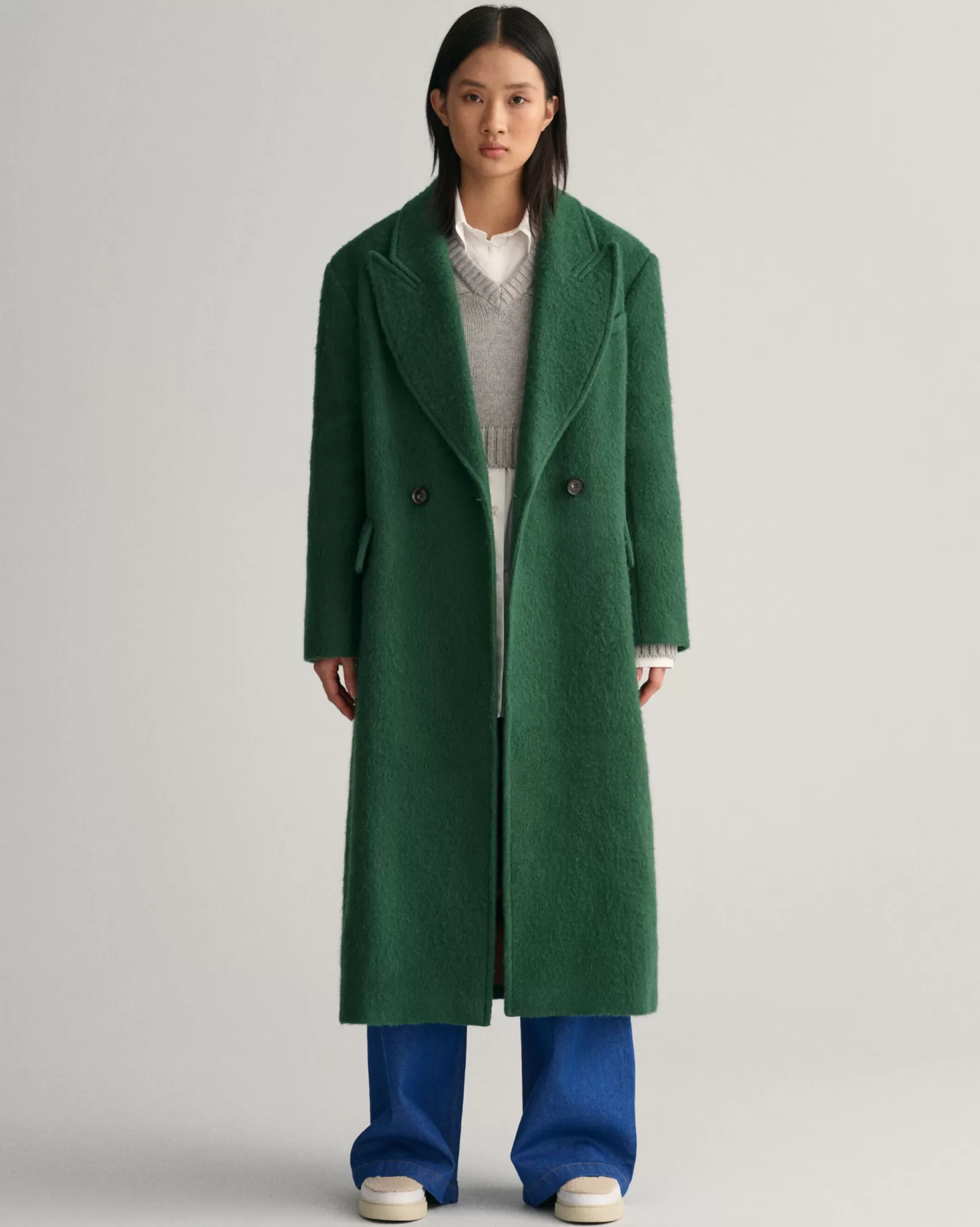 Women GANT Jackets & Coats*Wool Blend Overcoat FOREST GREEN