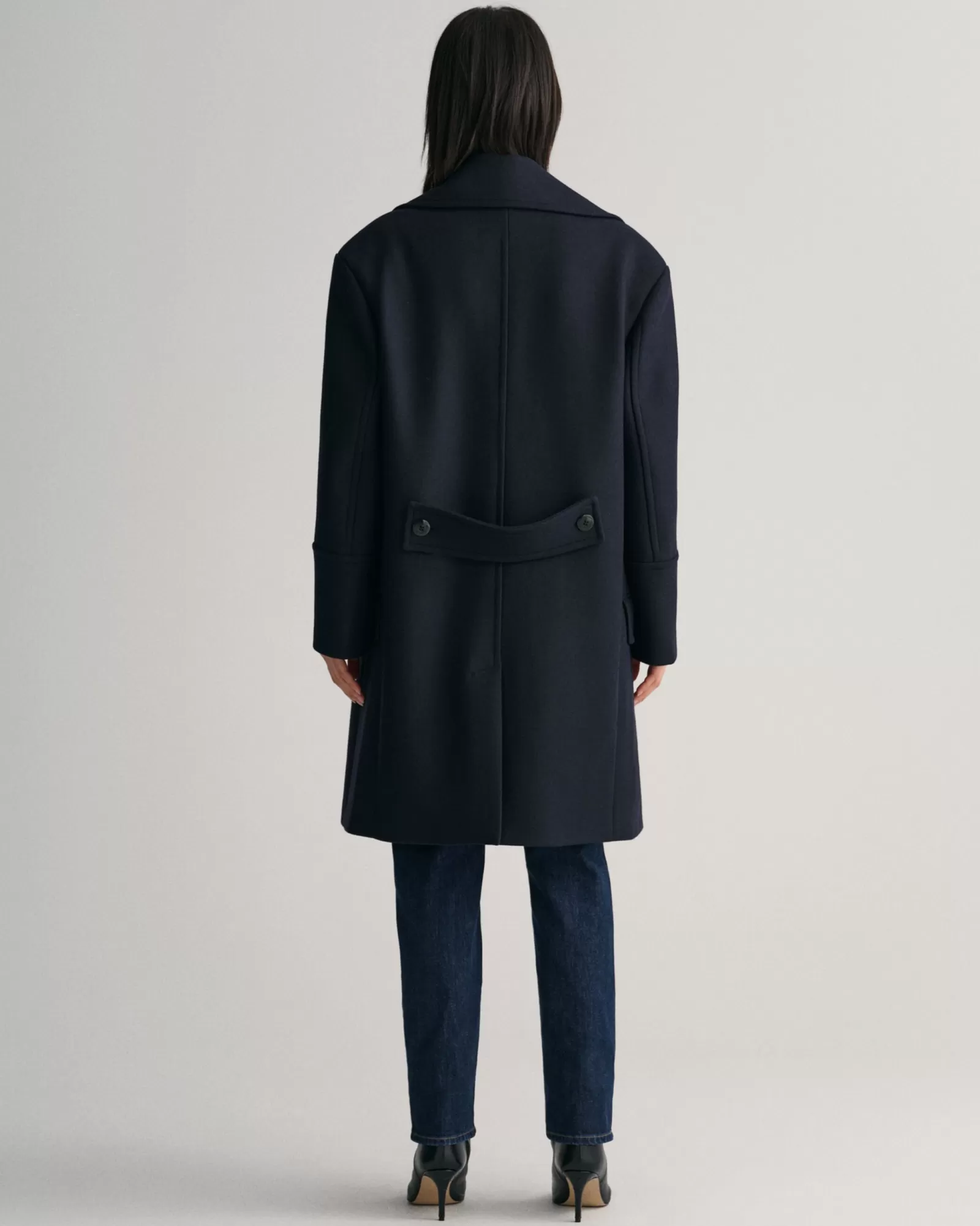 Women GANT Jackets & Coats*Wool Blend Peacoat EVENING BLUE