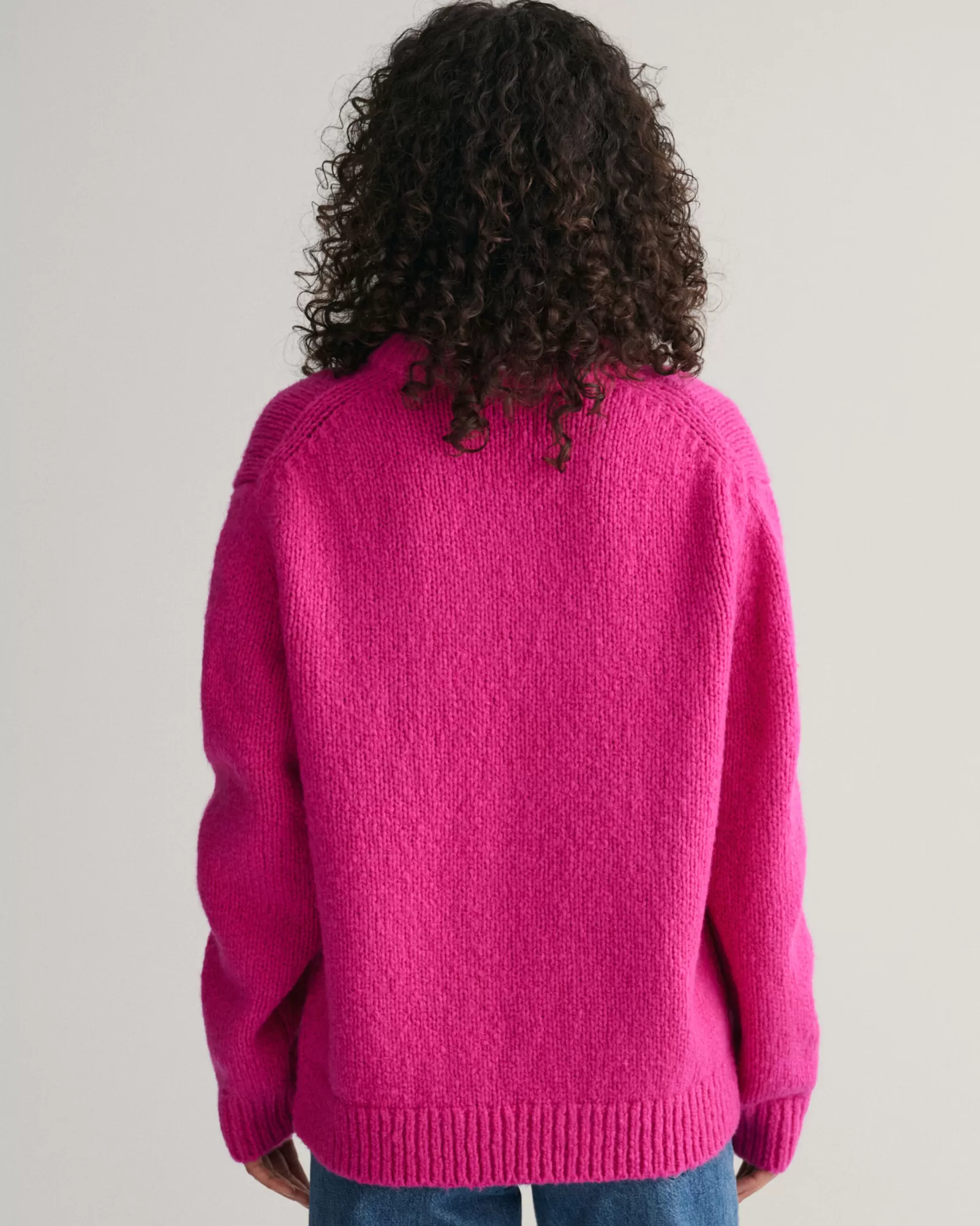 Women GANT Knitwear*Wool Bouclé Crew Neck Sweater BARLEY PINK