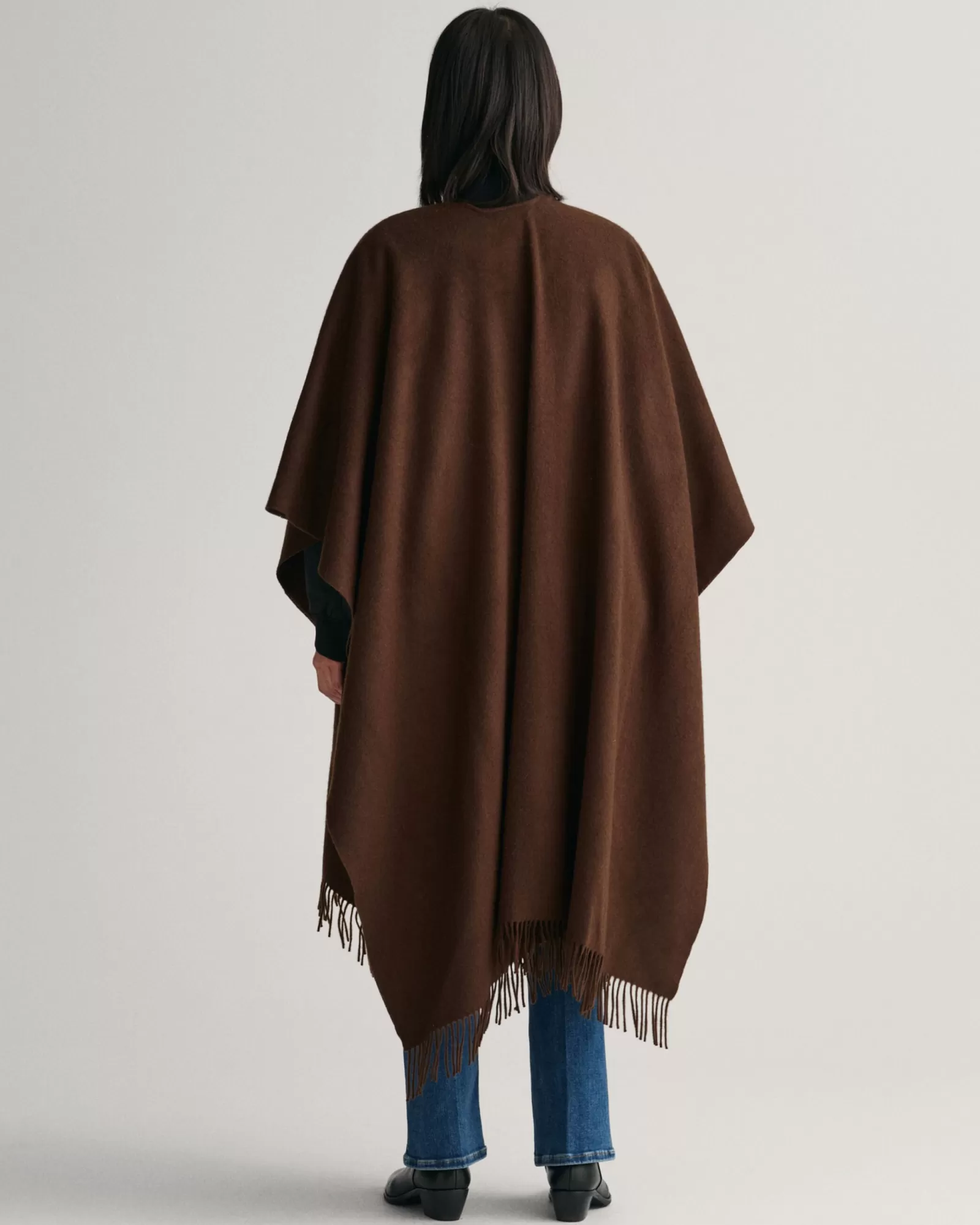 Women GANT Scarves*Wool Poncho RICH BROWN