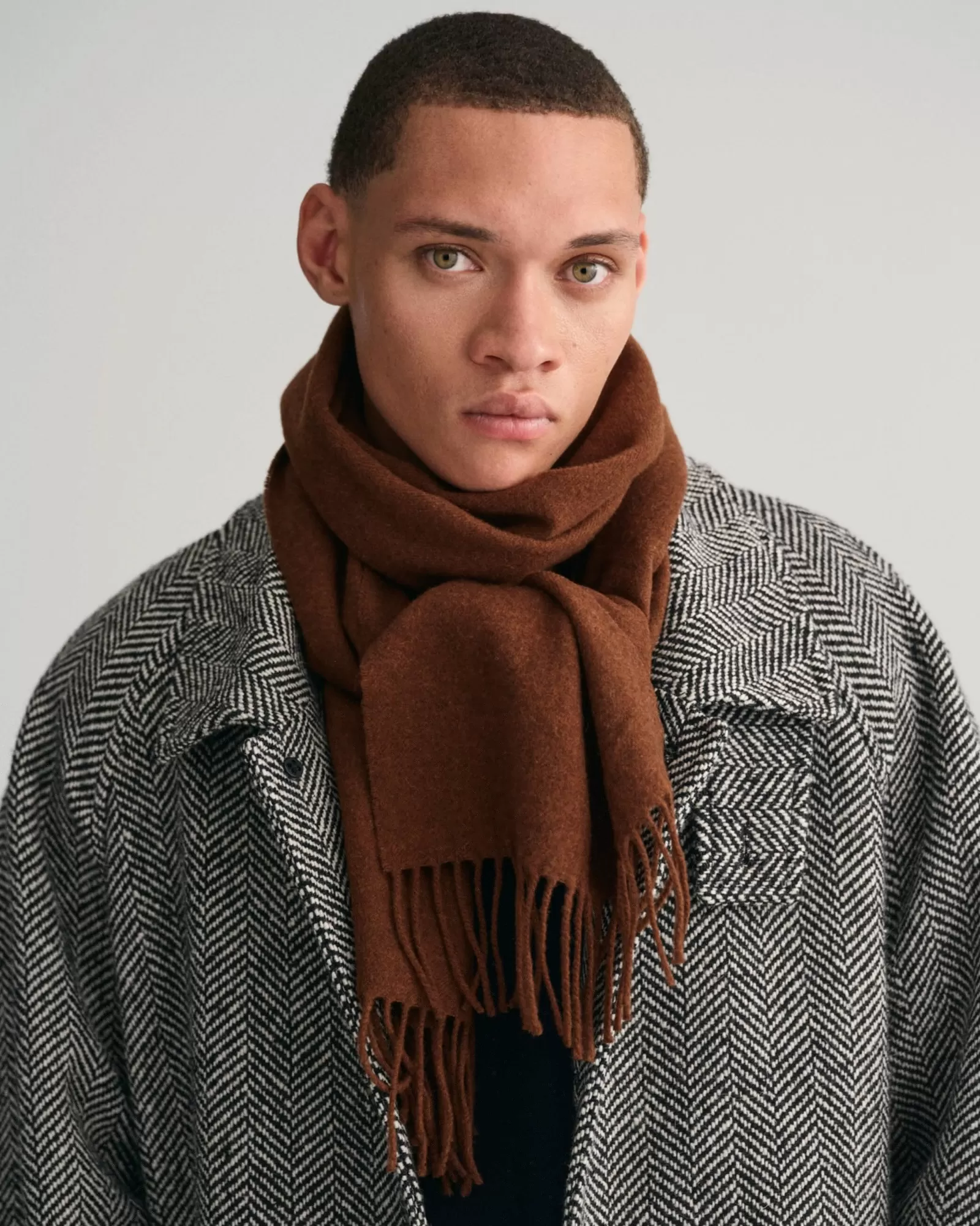 Men GANT Scarves*Wool Scarf WEATHERED BROWN