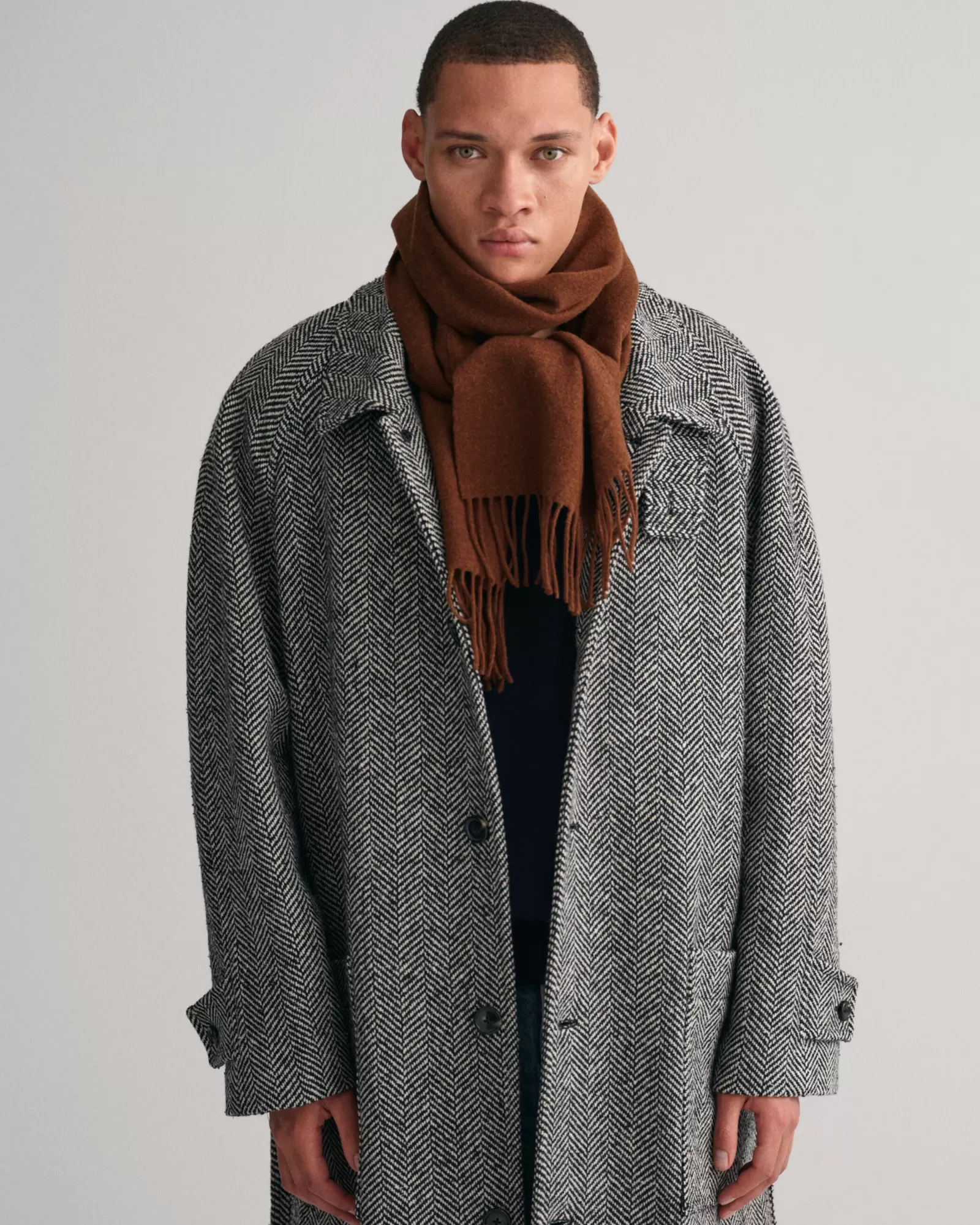 Men GANT Scarves*Wool Scarf WEATHERED BROWN