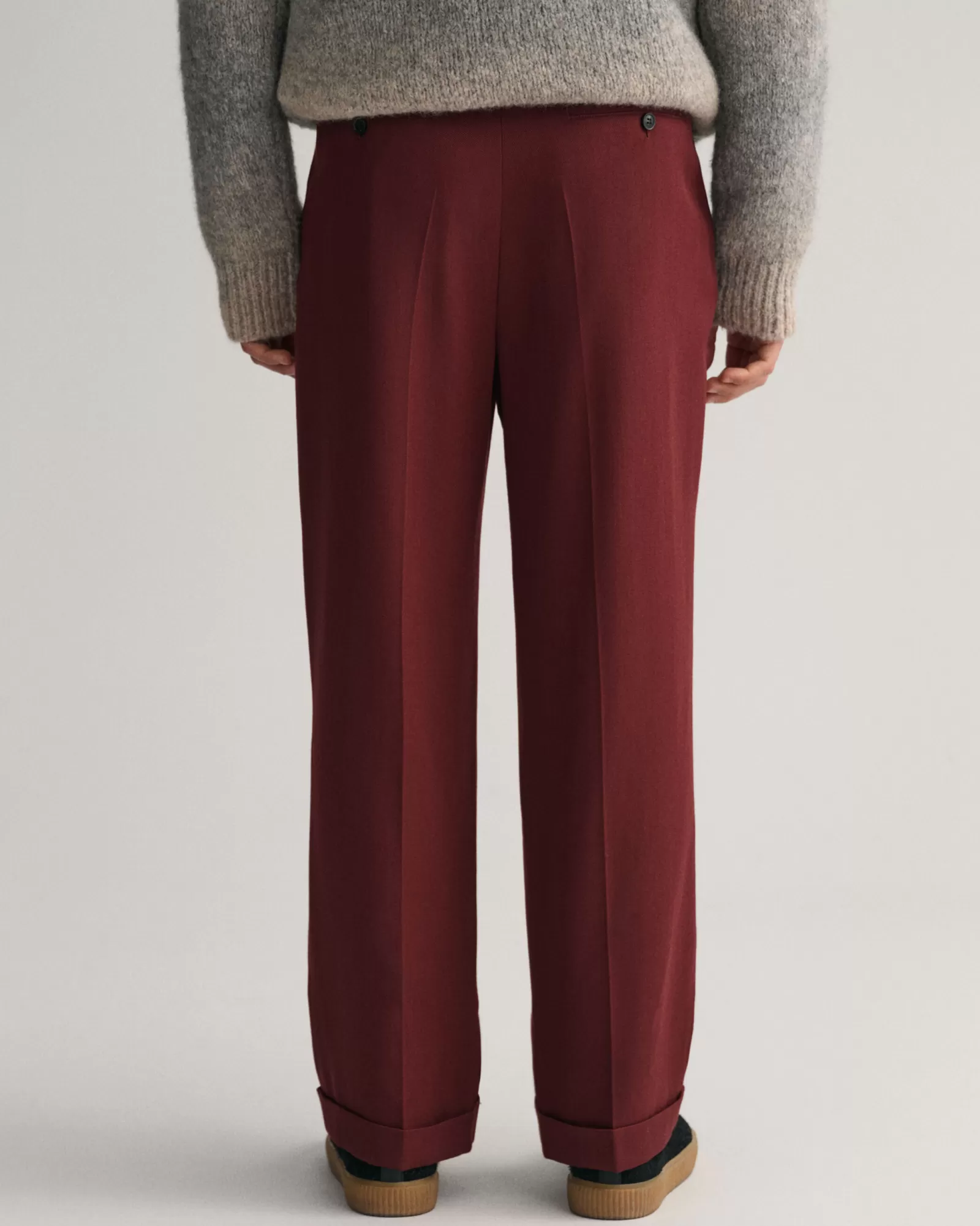 Men GANT Pants*Wool Twill Suit Pants RED SHADOW